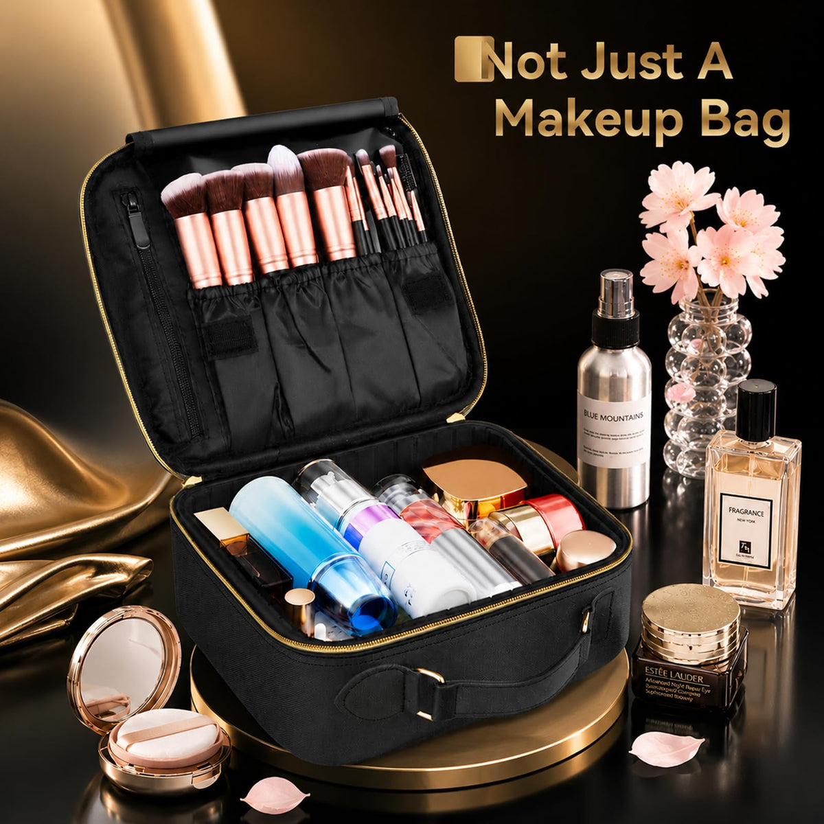 Cosmetic Storage Case with Adjustable Compartments - FOLOKE Official Imagery - 6