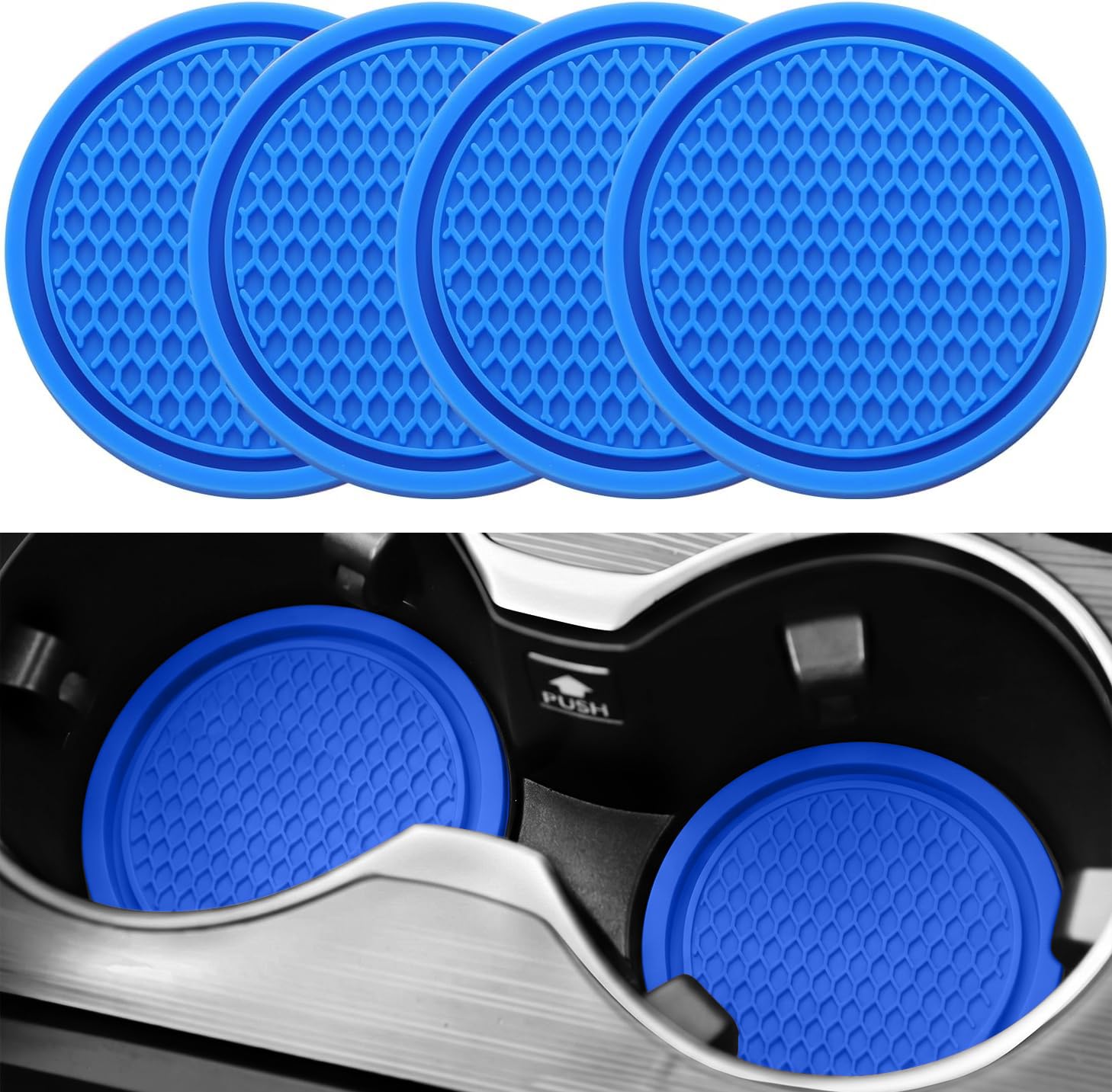 SINGARO Car Cup Coaster, 4PCS Universal Non-Slip Cup Holders Embe - SINGARO Official Product View 8