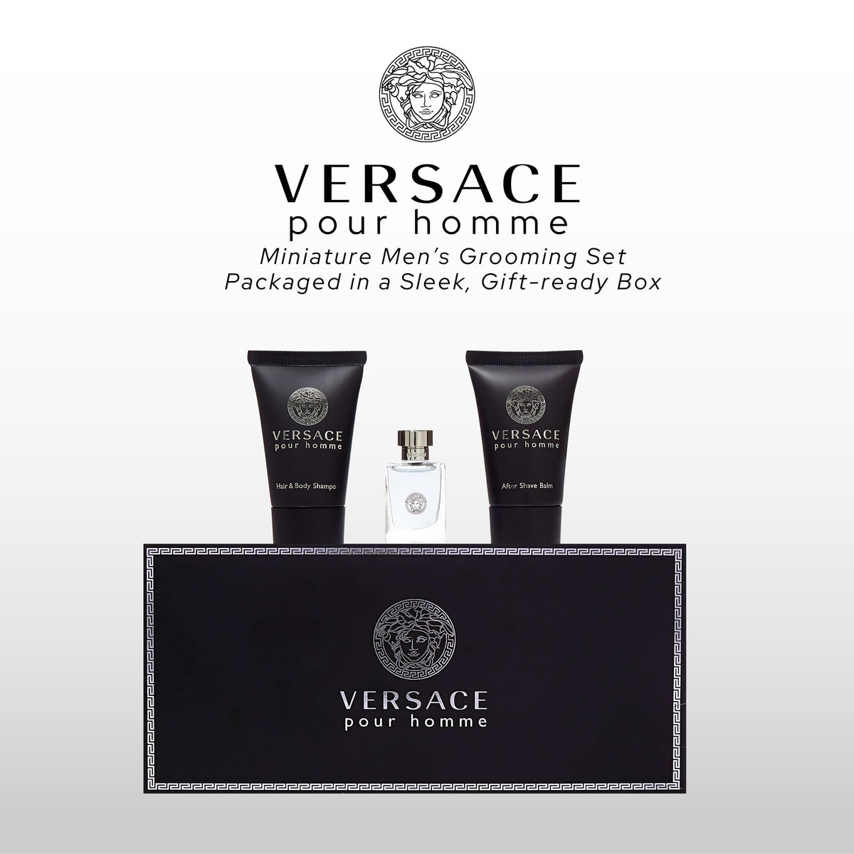 Versace Pour Homme for Men 3 Piece Mini Gift Set - Versace Official Imagery - 4