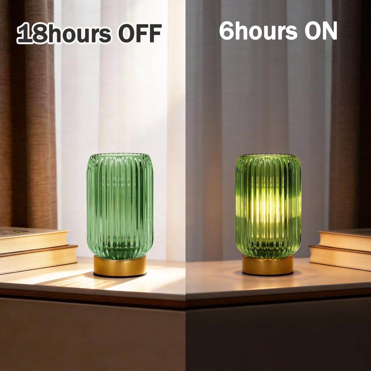 MJ PREMIER Battery Operated Lamp Small Cordless Lamp with - MJ PREMIER Official Imagery - 6
