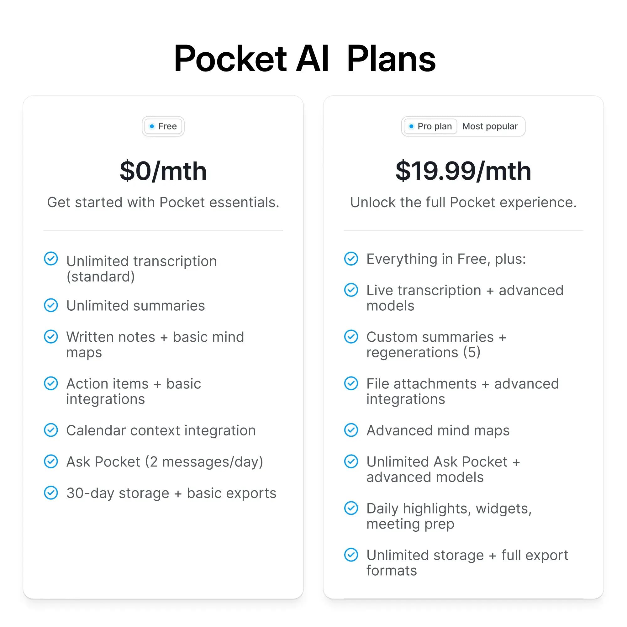 Pocket AI Voice Recorder, Auto Transcription, AI Note Taker, Spac by Pocket - Angle View 6