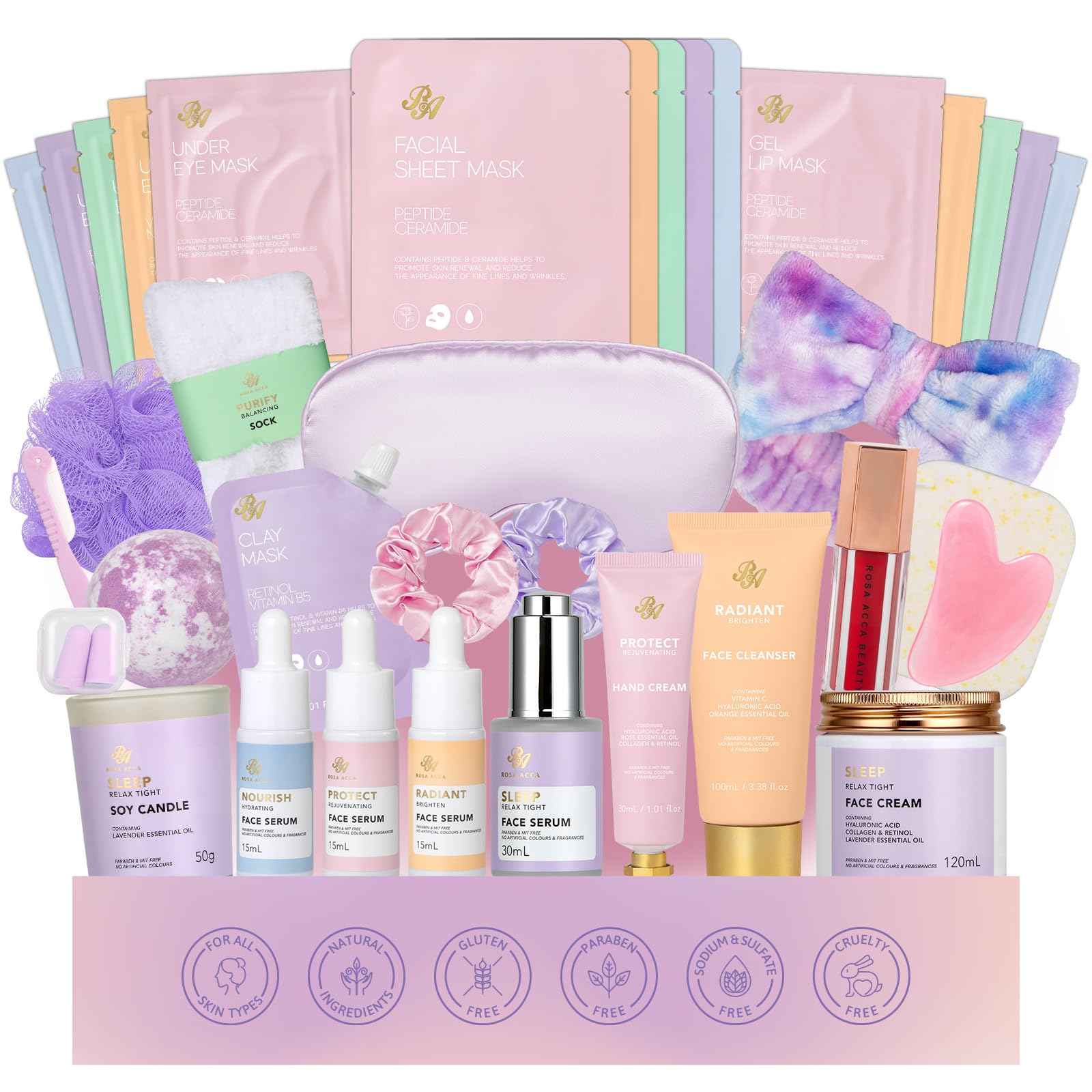 Gifts for Women, Birthday Gift for Women, 30pcs Rose Face Skin - RA ROSA ACCA
