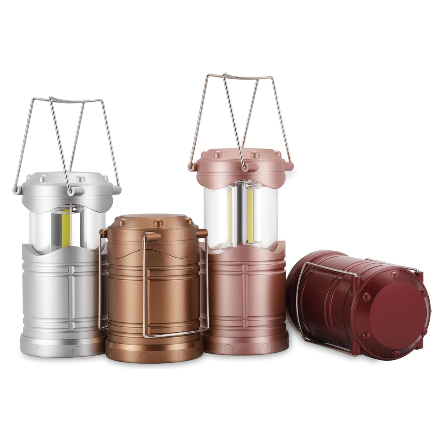 Lichamp LED camping lanterns in a 4-pack, battery-powered flashlights with bright, energy-efficient LED lights for outdoor use.
