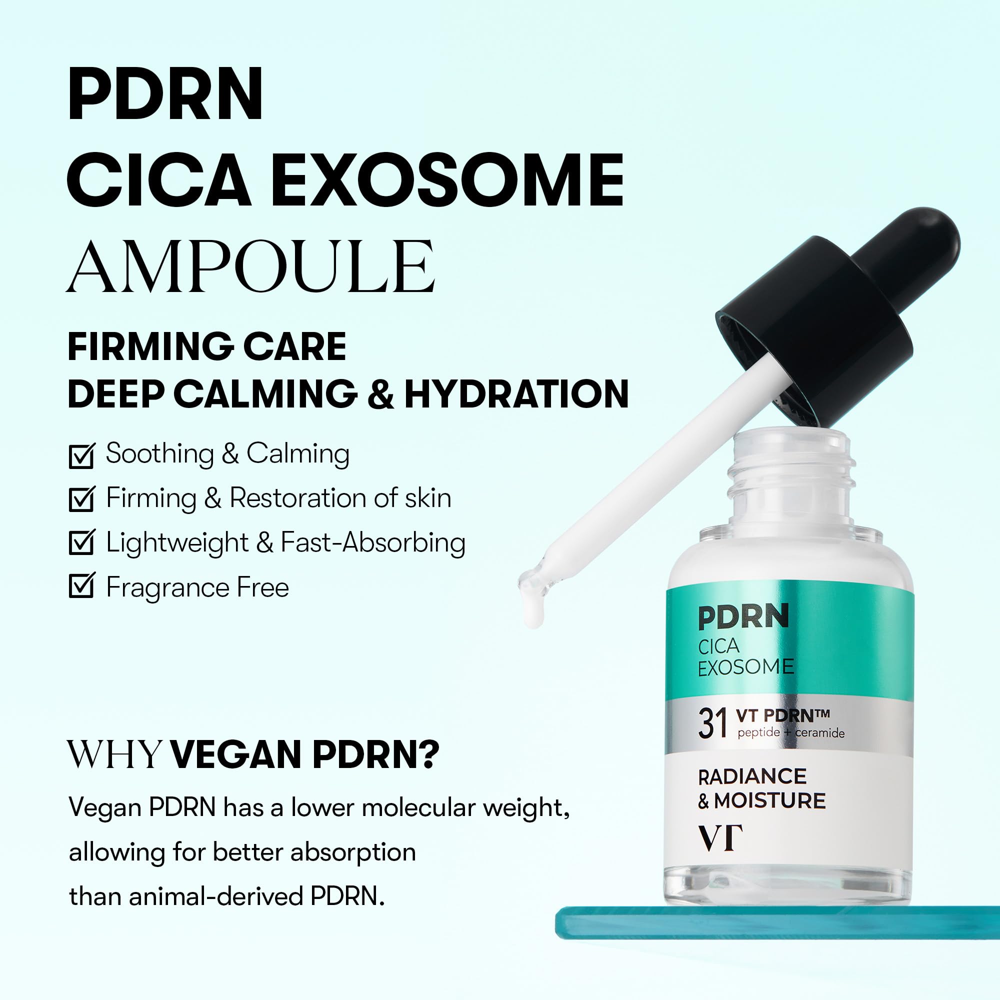 VT COSMETICS PDRN Cica Exosome Ampoule, 1.01 fl. oz. - VT COSMETICS
