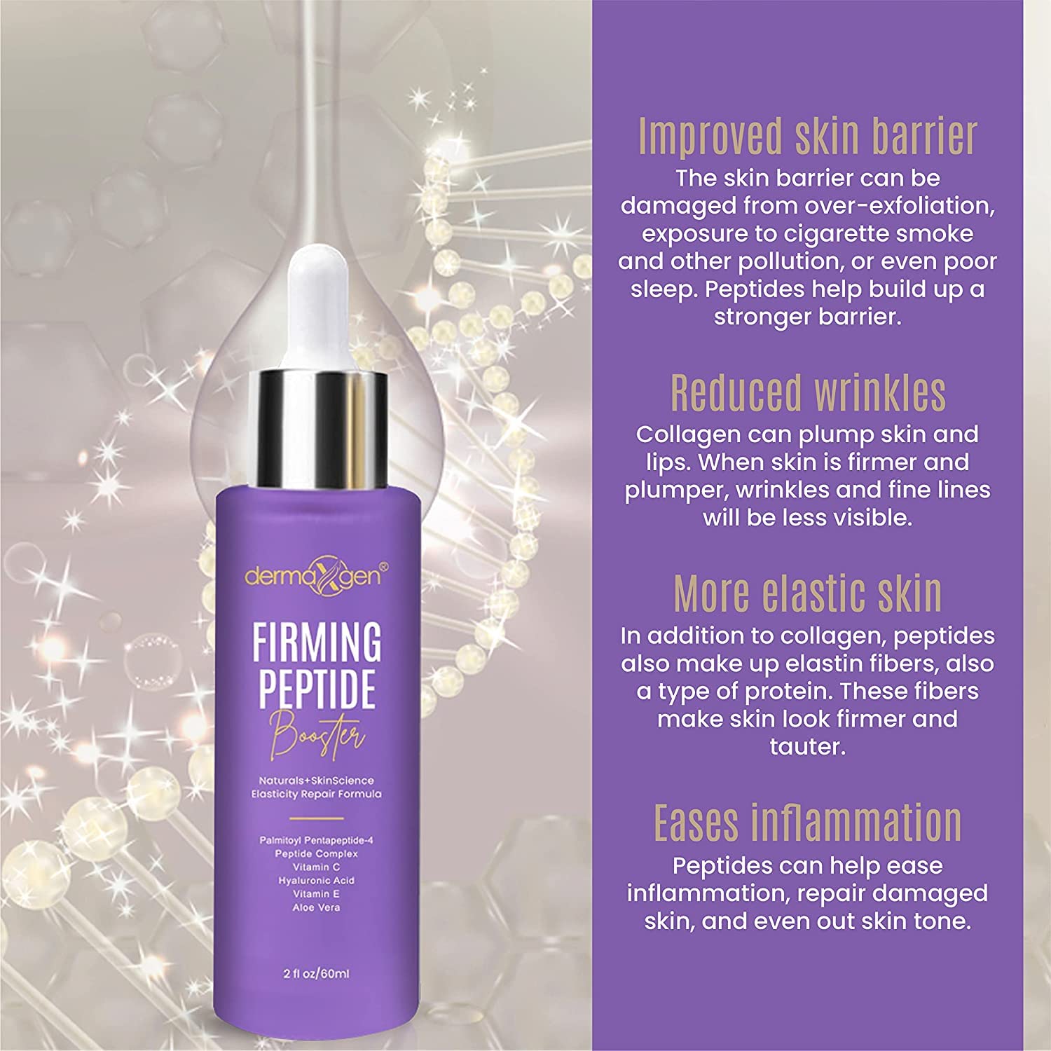 DERMAXGEN Peptide Complex Serum + MATRIXYL 3000 ORGANIC HYALURONIC - Powerful - DERMAXGEN Official Product View 10