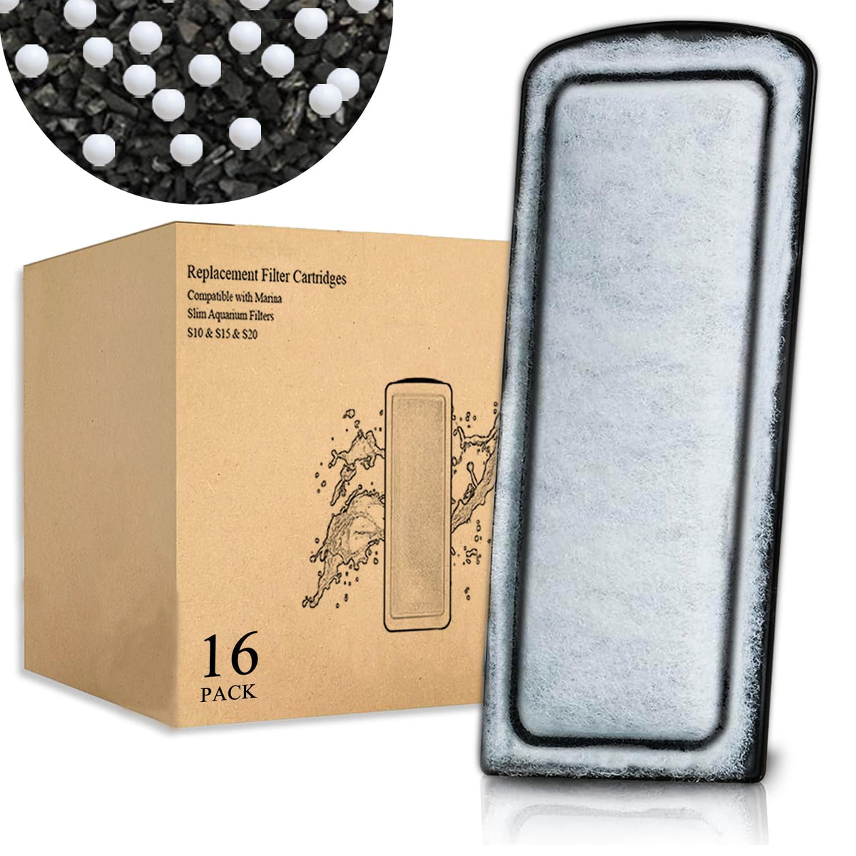 Pryitier 16 Pack Filter Cartridge for Marina Slim Filter S10 - Pryitier Official Imagery - 2