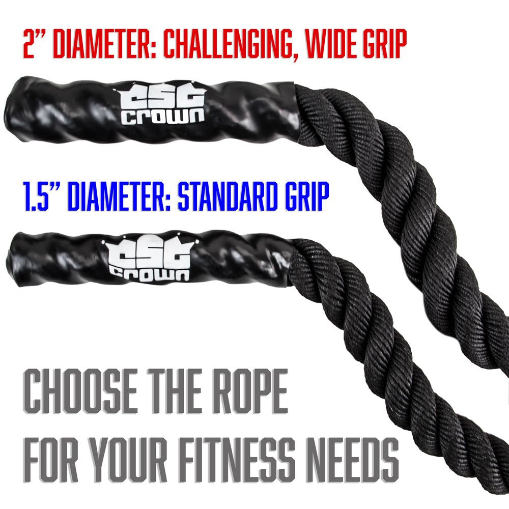 Crown Sporting Goods Battle Ropes Durable Poly Dacron Rope - Crown Sporting Goods Official Imagery - 6
