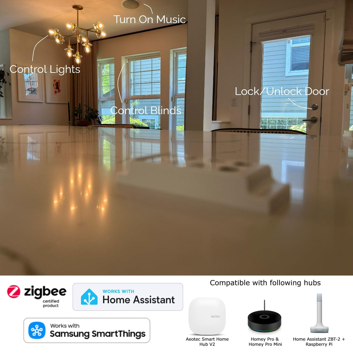 Slate Switch Zigbee 3 0 Smart Wall Button Remote Works with - zunzunbee Official Imagery - 6