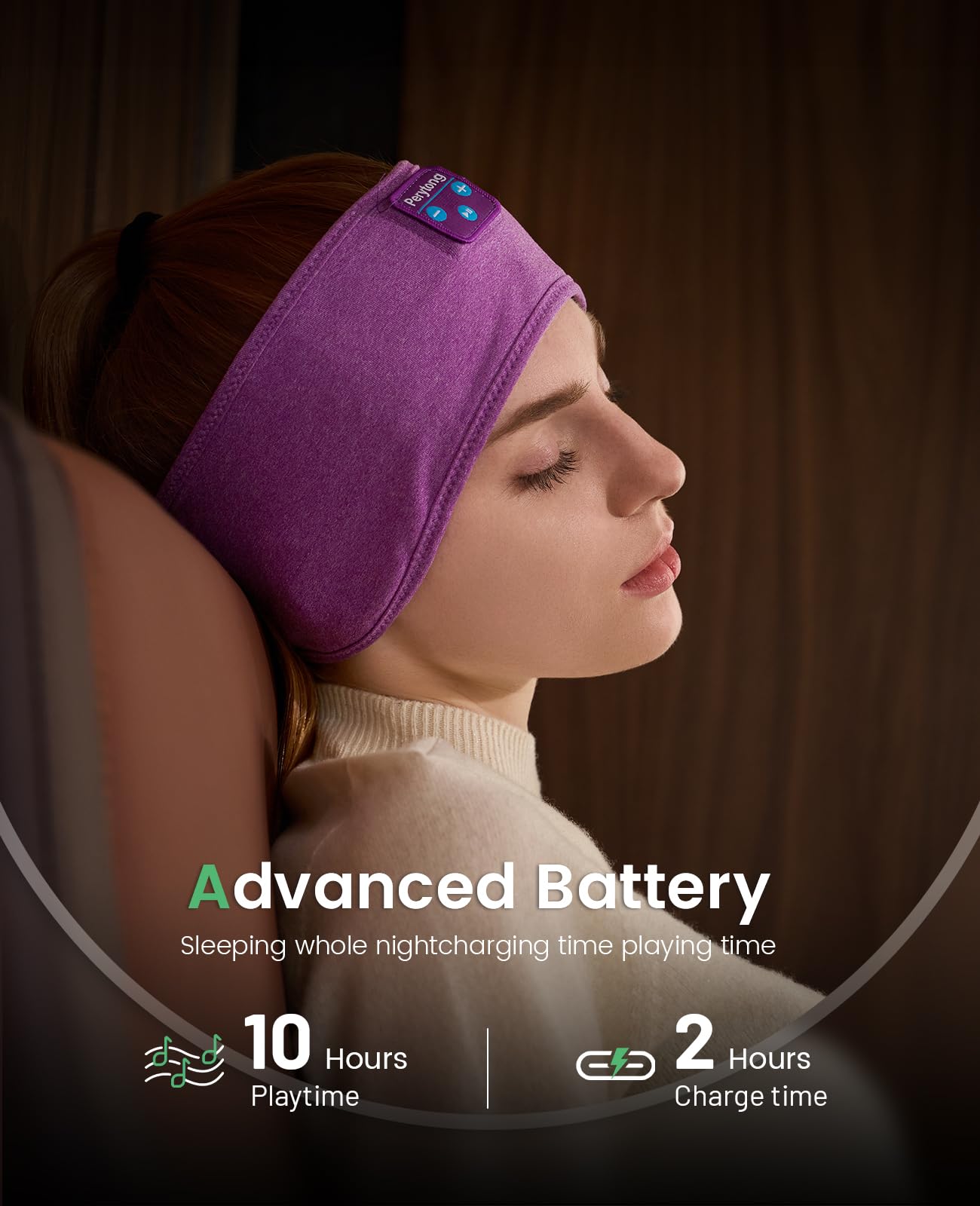 Perytong Sleep Headphones Tech Gadgets Bluetooth Headband for Women He - View 6
