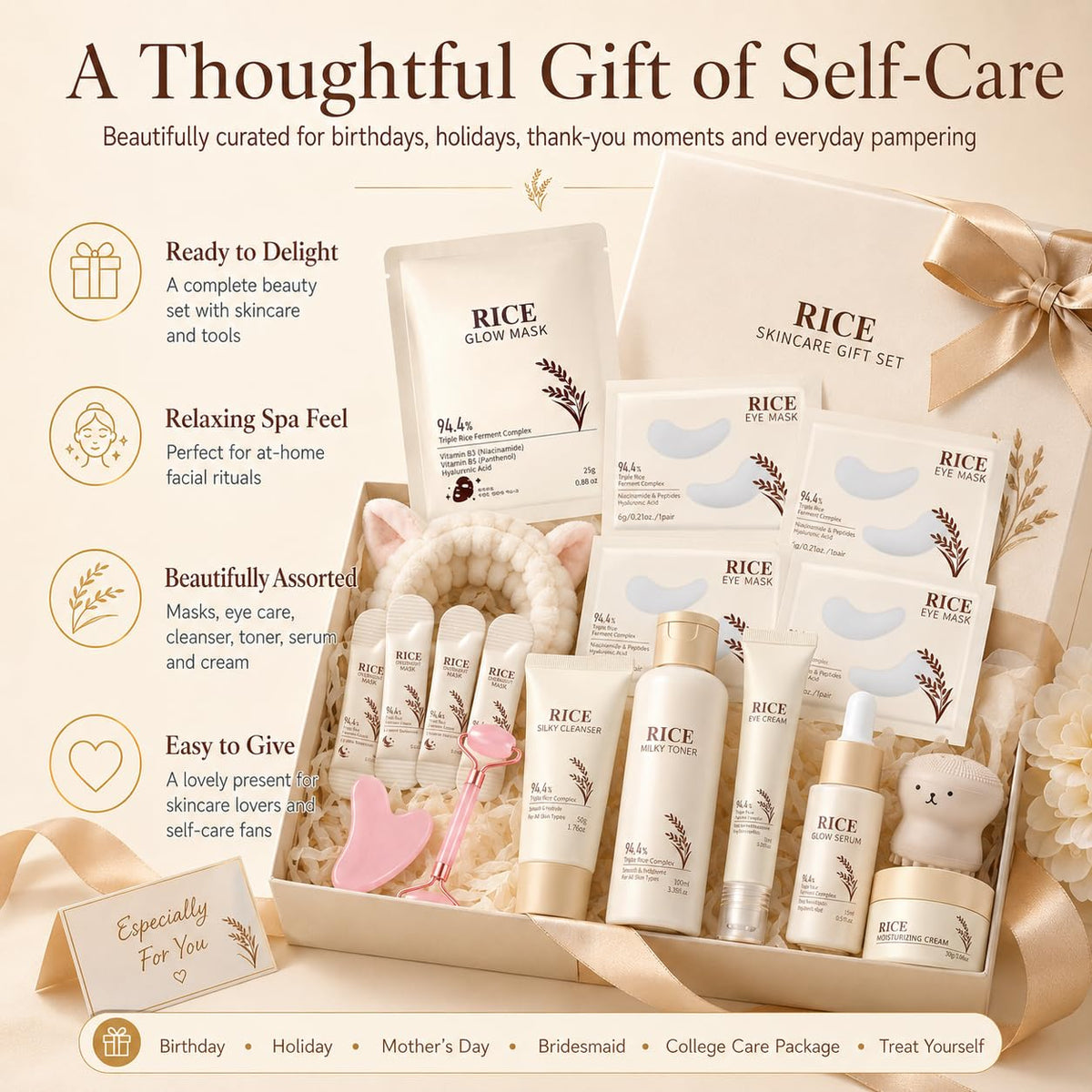 21PCS Rice Skincare Set for Teen Girls Women Korean Skin - MrCuvaryas Official Imagery - 8