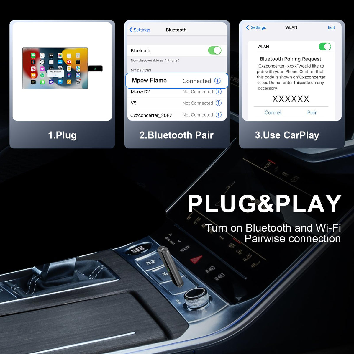 Wireless CarPlay Adapter 2 in 1 Wired to Wireless CarPlay - Qidoubird Official Imagery - 5