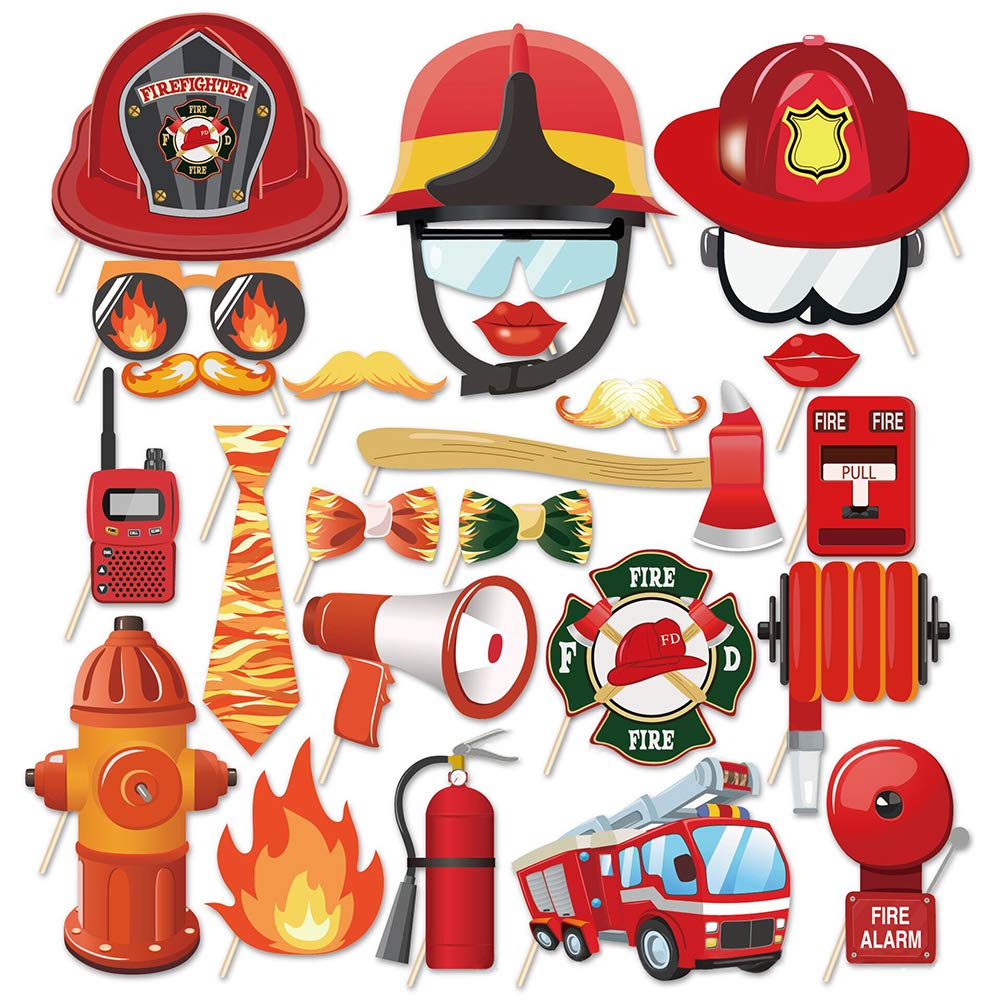 Fire Equipment Photo Booth Props,Fire Truck,Fire Anor Wishlife - Product Imagery