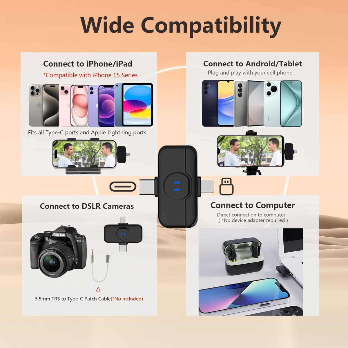 MAYBESTA Wireless Lavalier Microphone for iPhone Android - MAYBESTA Official Imagery - 7