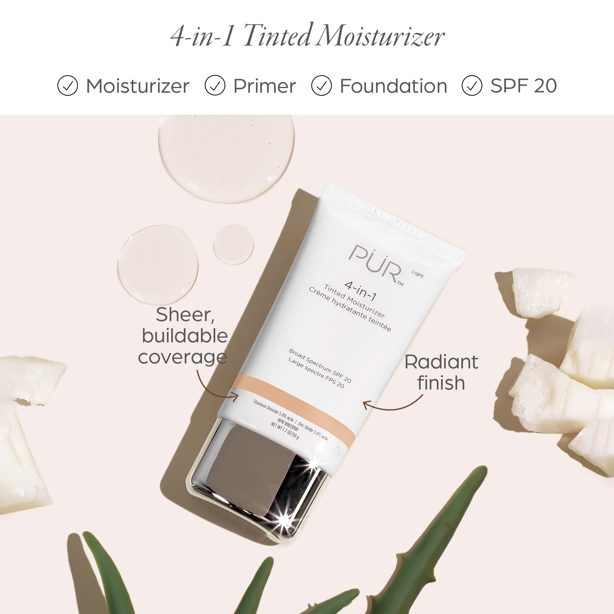 P R MINERALS 4 in 1 Tinted Moisturizer With SPF 20 - PÜR MINERALS Official Imagery - 3