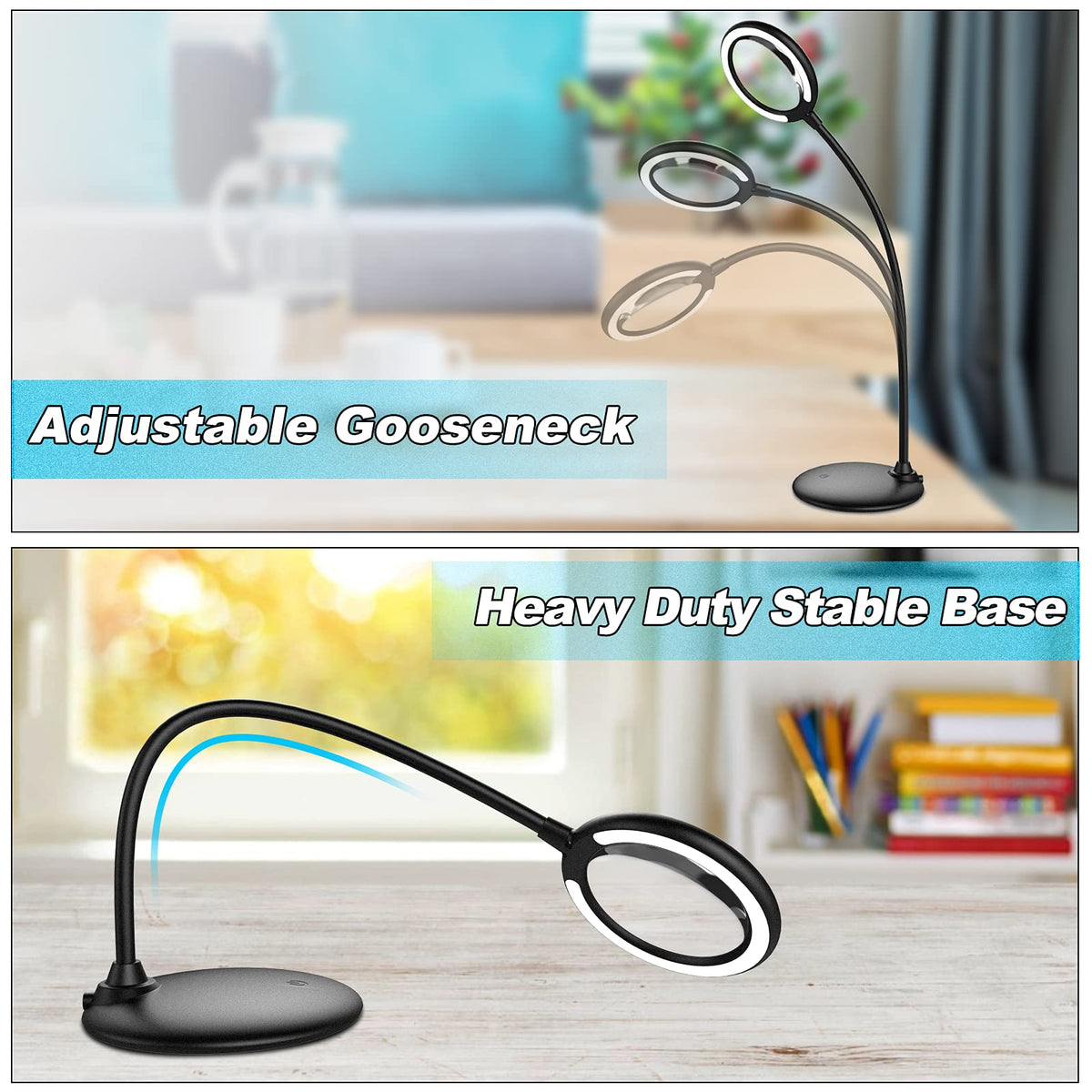 5X Rechargeable Magnifying Glass with Light and Stand Raweao - Raweao Official Imagery - 6