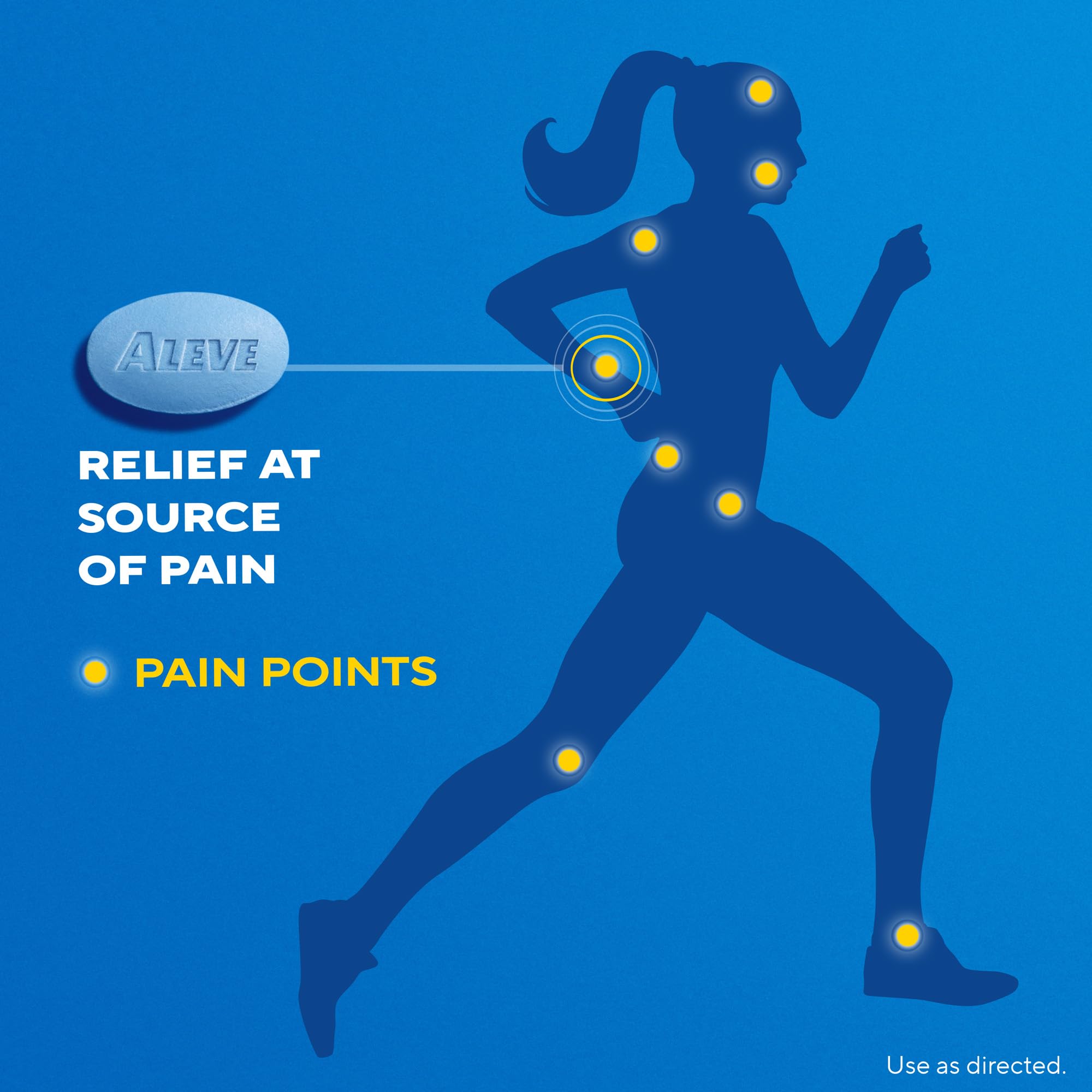 Aleve Naproxen Sodium Pain Relief Caplets, 50 Ct