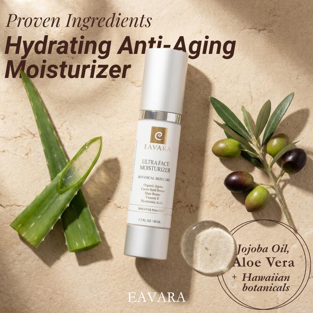Organic Face Moisturizer Collagen Peptides Hyaluronic Acid 1 - Eavara Official Imagery - 3
