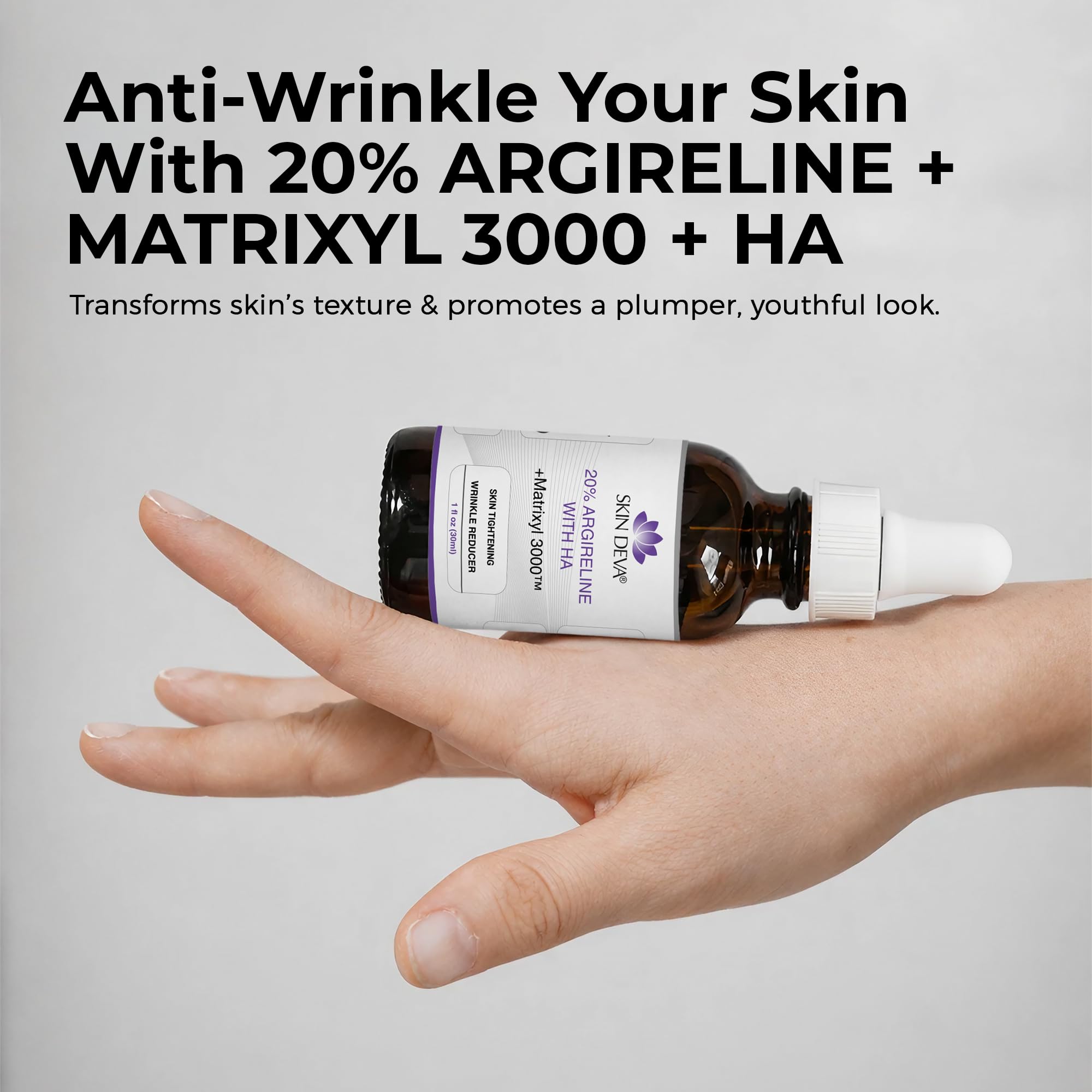 SKIN DEVA 20% Argireline Serum with Matrixyl 3000 Pure Hyaluronic Acid Serum - SKIN DEVA Official Product View 6