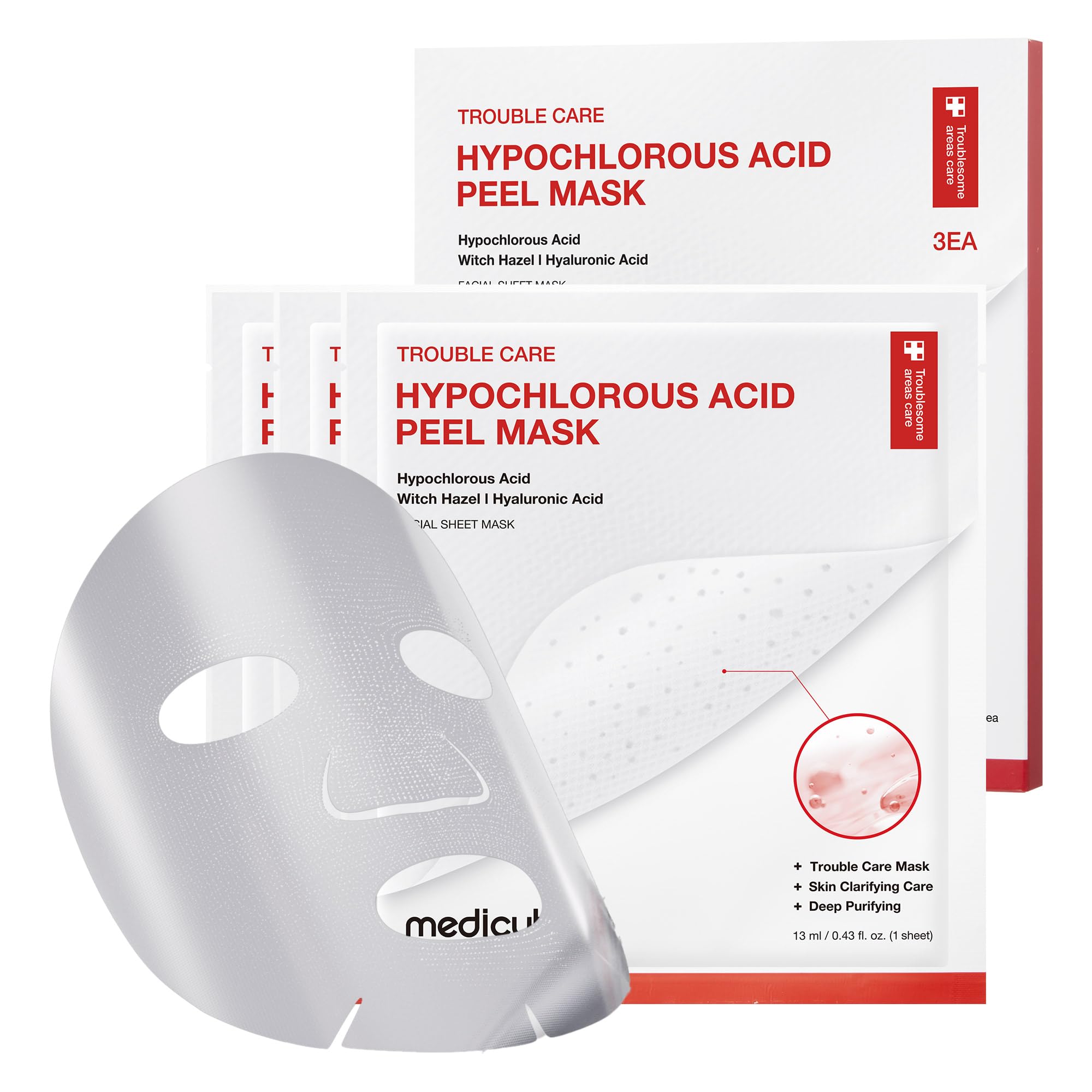 medicube Hypochlorous Acid Peel-Off Sheet Mask 3EA - medicube