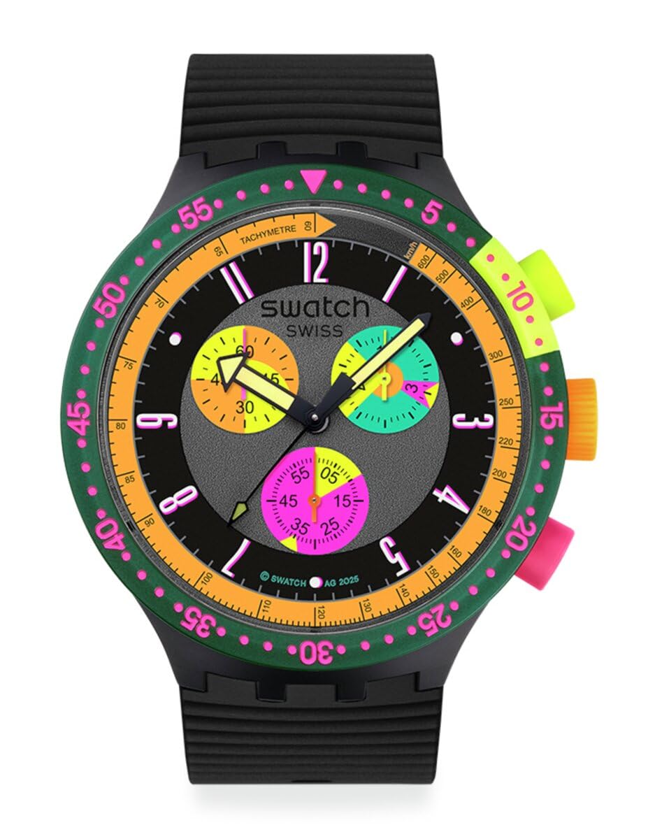 Swatch Big Bold Chrono Unisex Watch Casual Polymer Transparent - Product Imagery