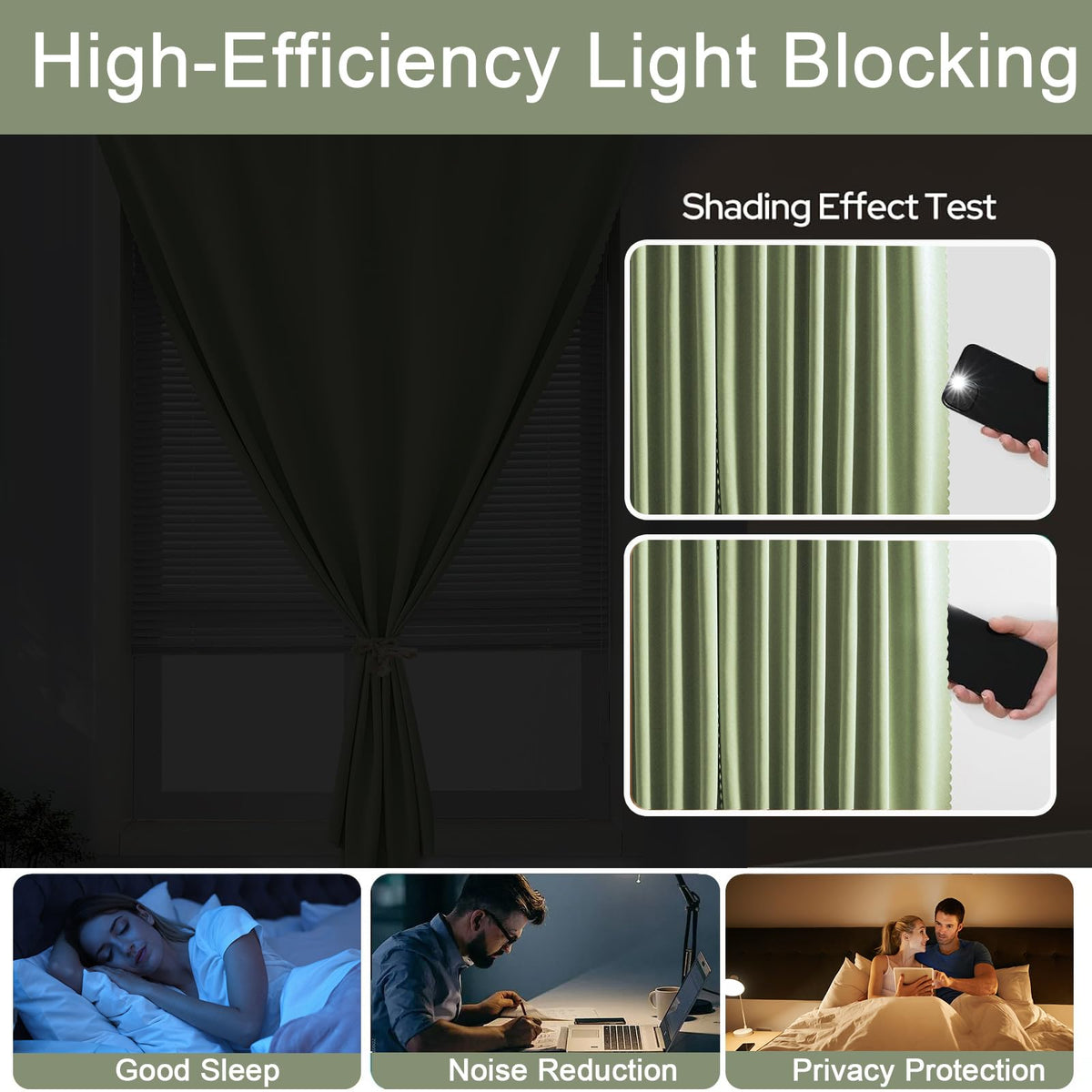 Self Adhesive Curtains Blackout Curtains No Drilling - gonnrly Official Imagery - 4