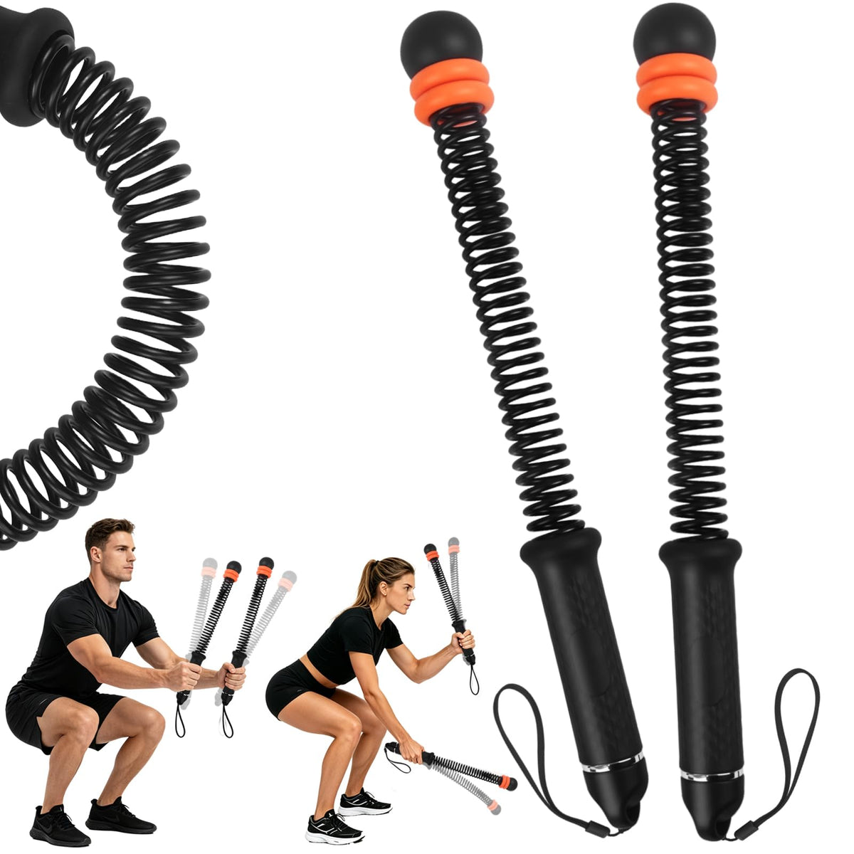 Adjustable Weighted Cordless Battle Ropes for Home Gym HIIT - STARIFC Official Imagery - 2