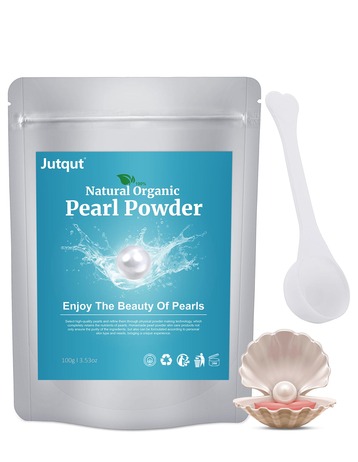 Freshwater Pearl Powder Organic 100g100 Natural Pearl Powder - Jutqut Official Imagery - 1