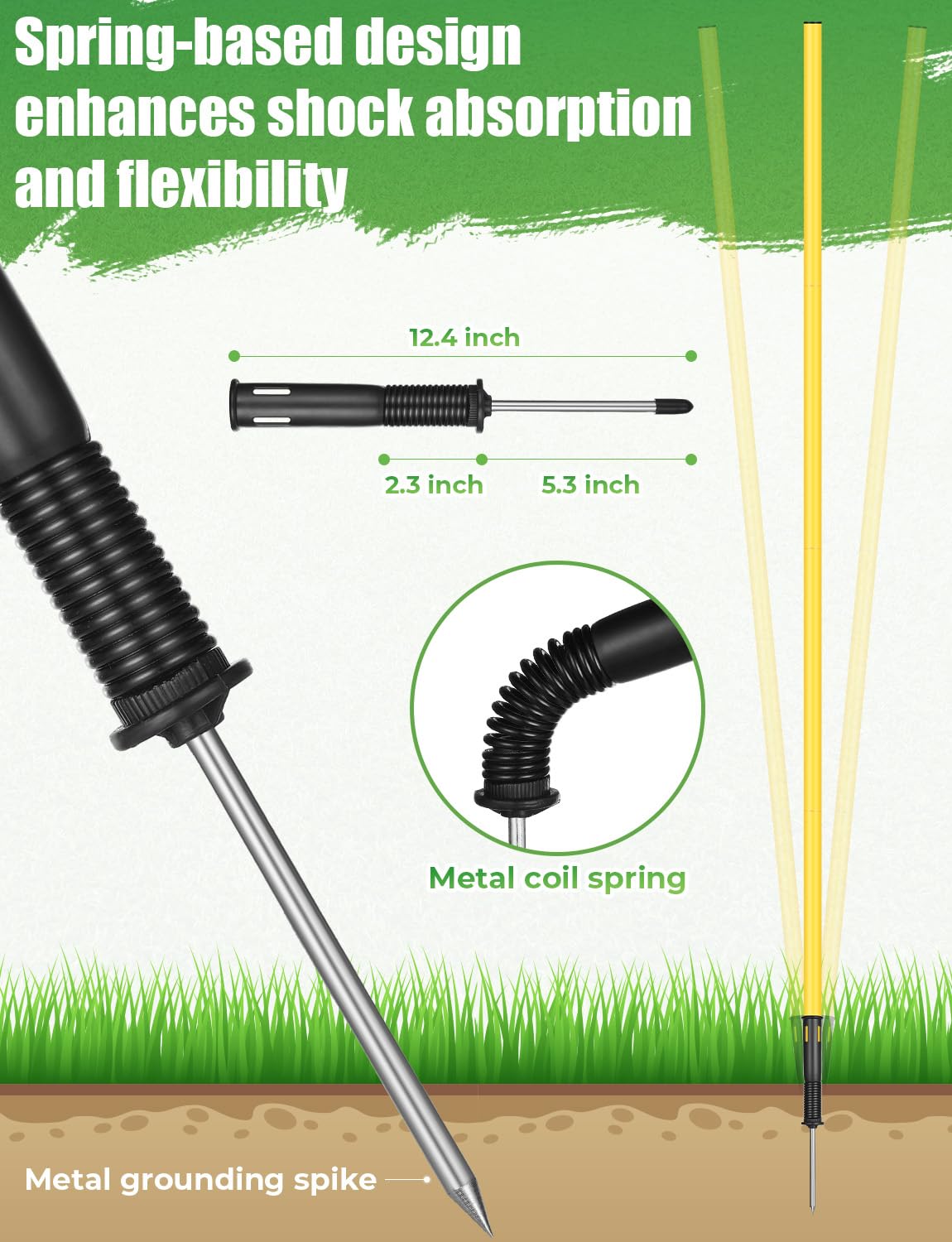 GHB Soccer Agility Training Equipment 6 Agility Poles - GHB Official Imagery - 3
