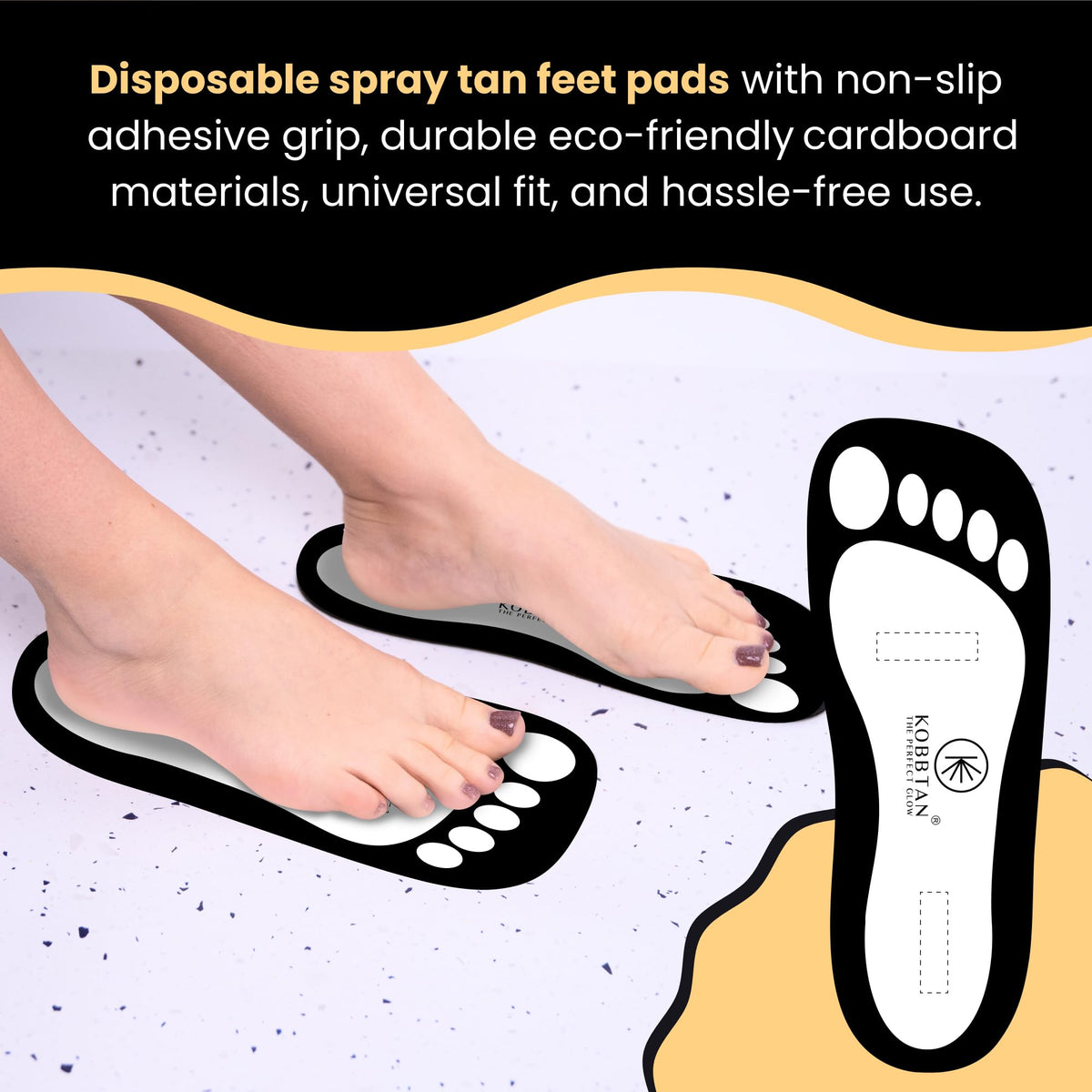 60Pairs Spray Tan Feet Pads Disposable Economic for Spray - KOBBTAN Official Imagery - 4