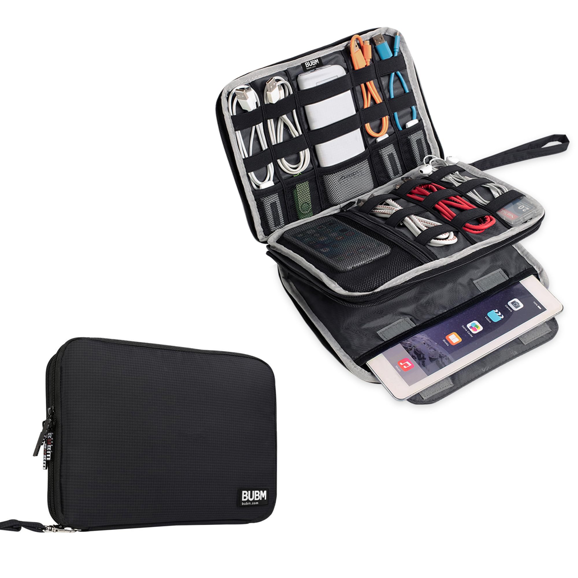 BUBM Double Layer Electronic Accessories Organizer, Travel Gear Bag for Cables, - BUBM Official Product View 10