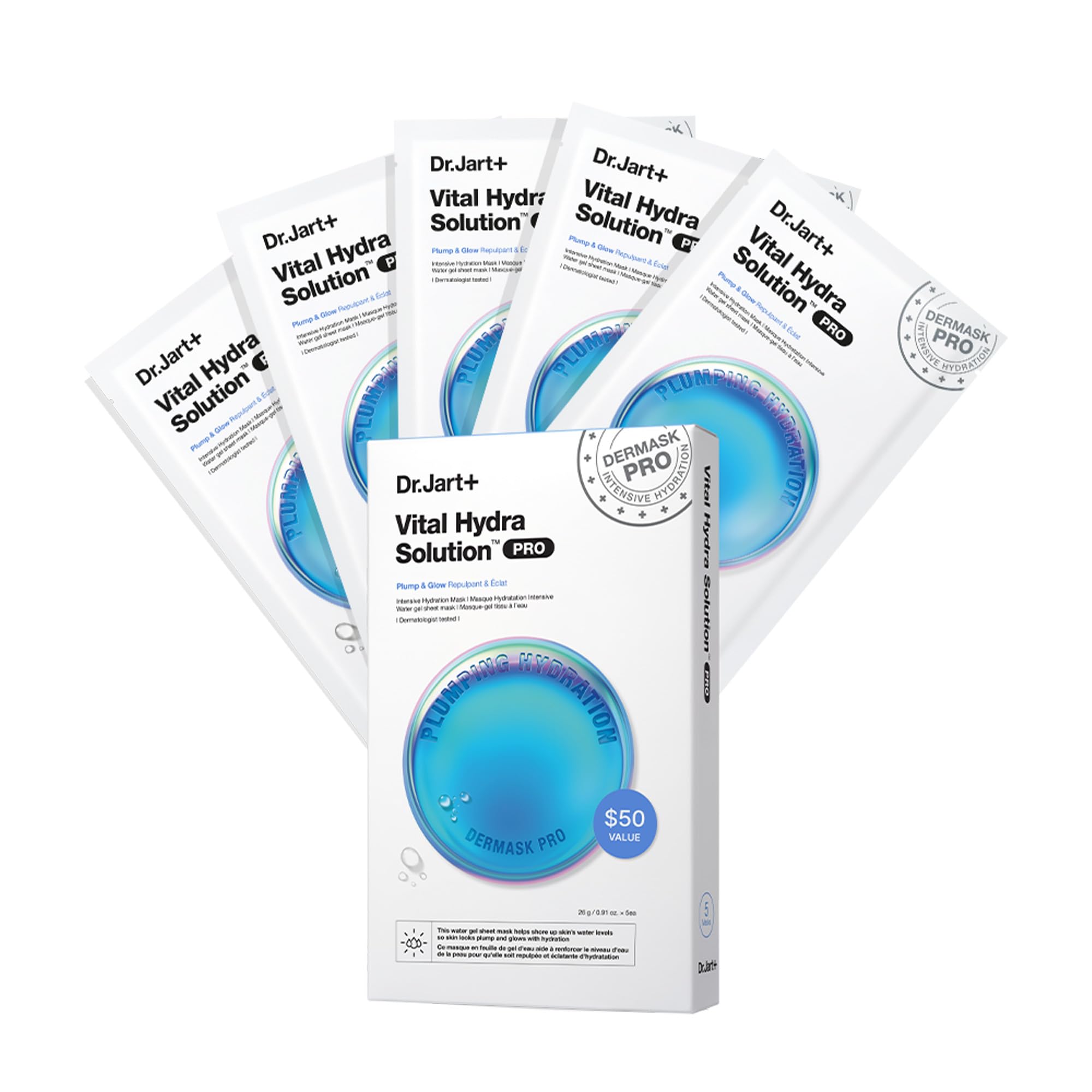 Dr Jart Dermask Vital Hydra Solution Glow Korean Face Mask - Premium Selection Official Imagery - 2