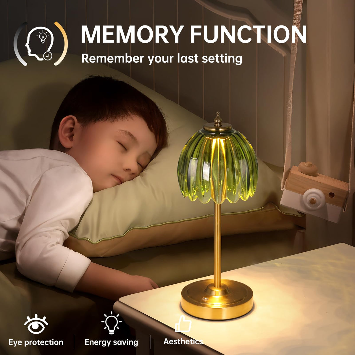 Shenmoyl Tulip Table Lamp with 5000mAh Battery Touch Control - Shenmoyl Official Imagery - 8