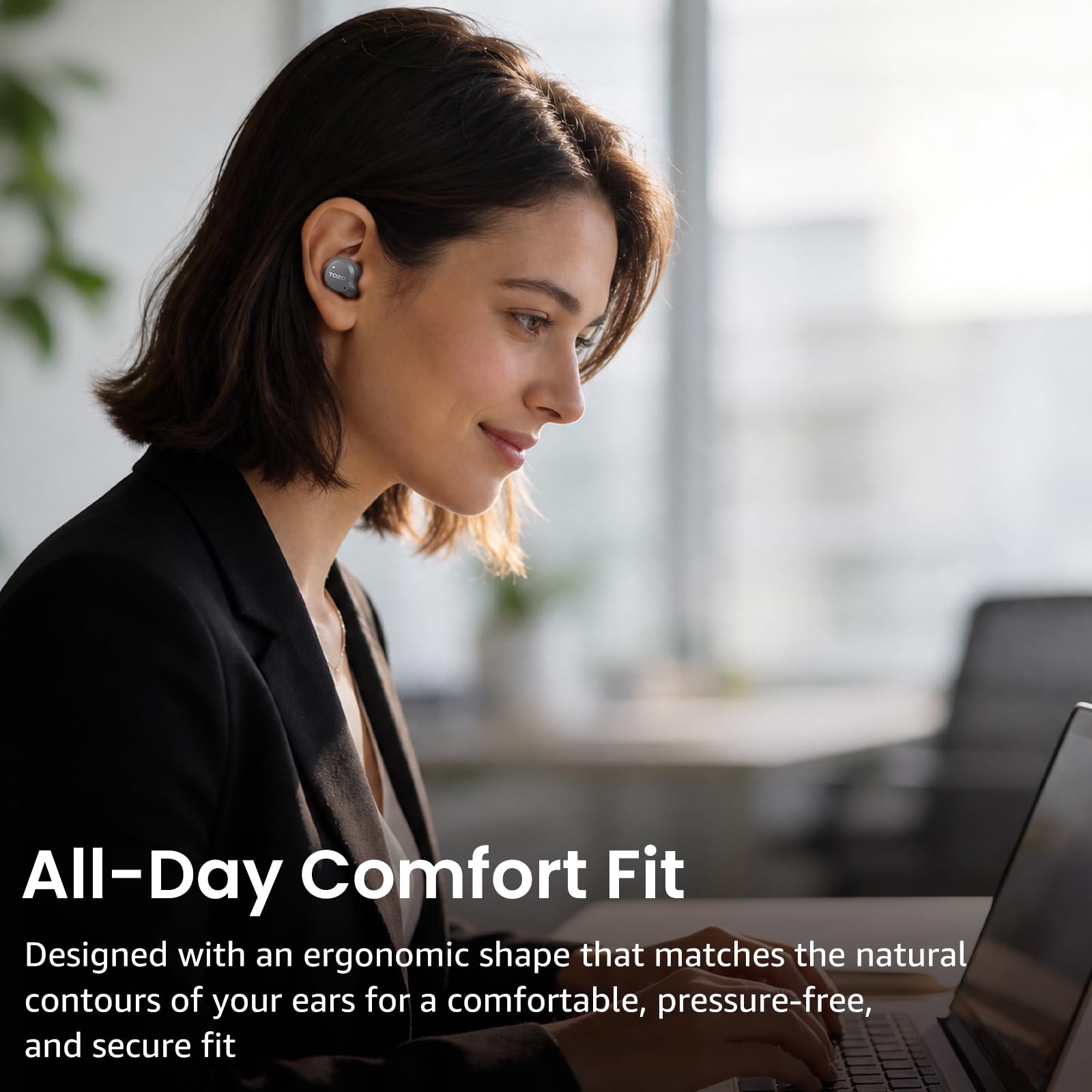 TOZO NC9 Hybrid Active Noise Cancelling Wireless Earbuds, 60H, LE - TOZO Official Product View 7