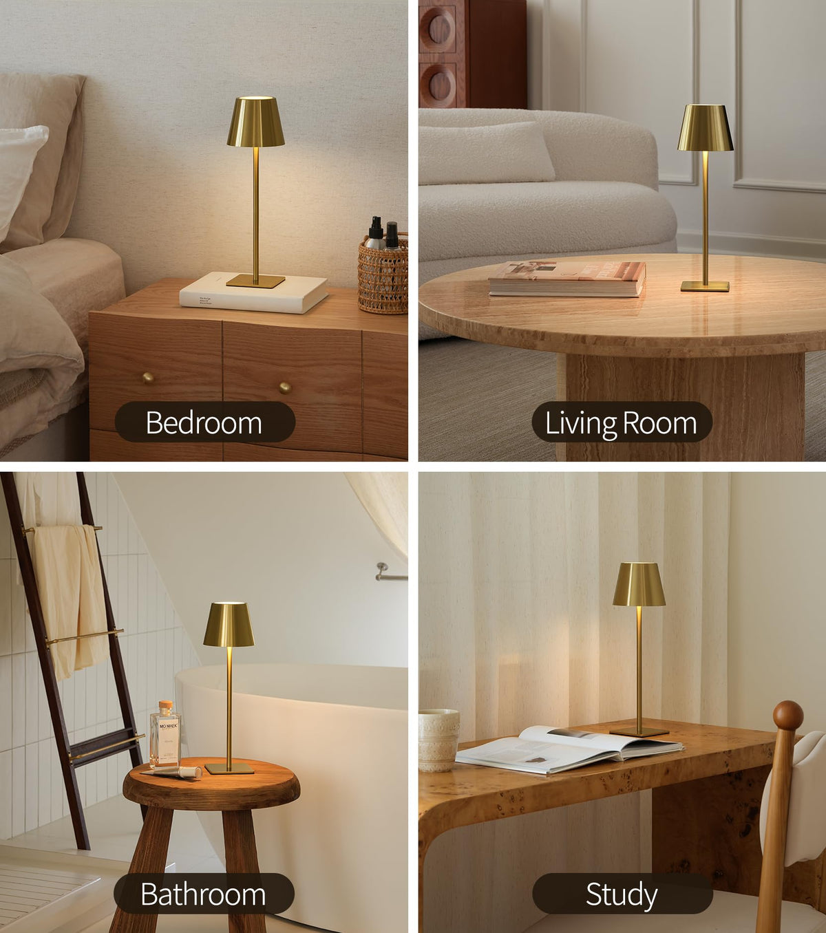 UME 3 Pack Cordless Table Lamp Battery Operated Lamp - UME Official Imagery - 8