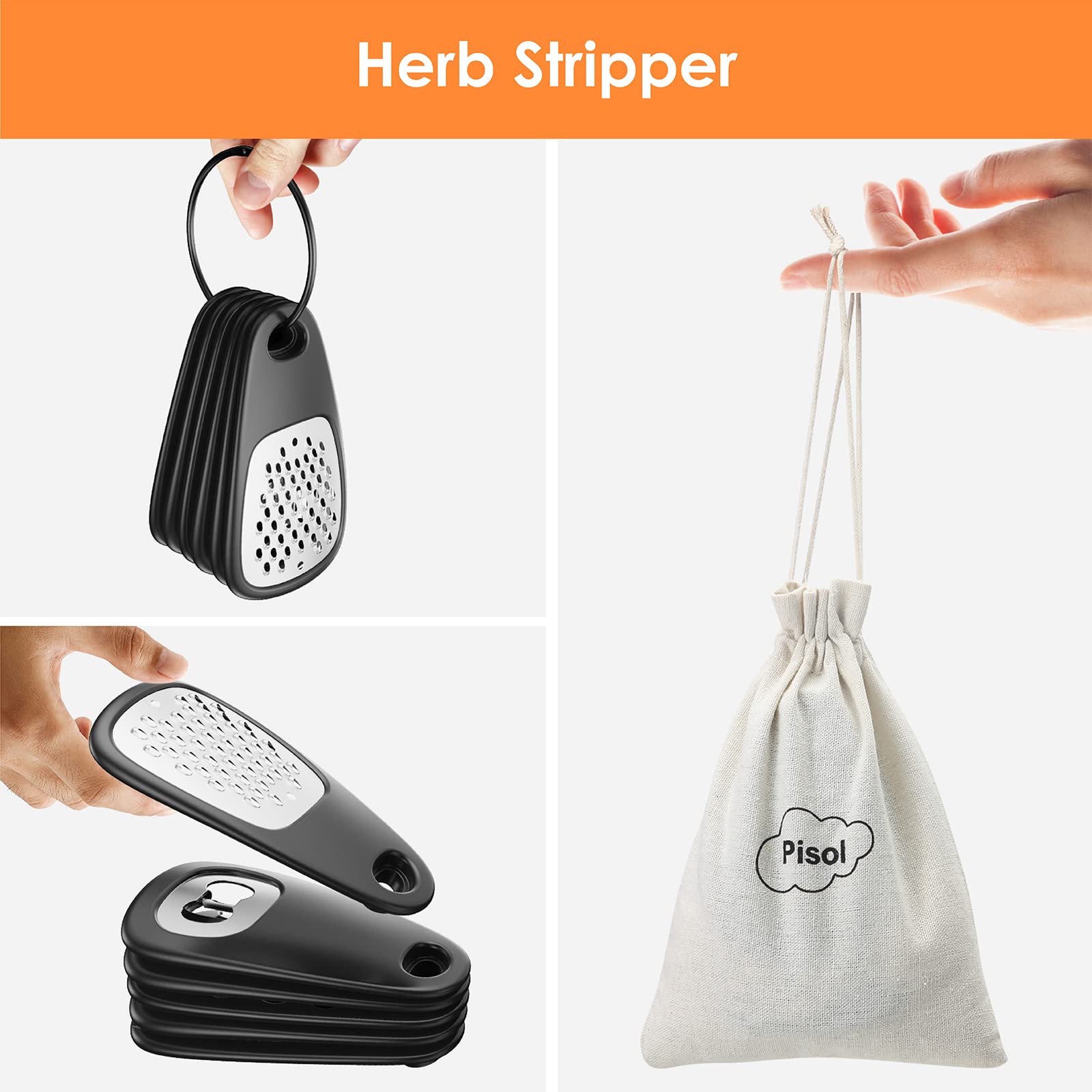 Pisol Kitchen Unique Gadgets Set 6 Pieces, Space Saving, Cheese Grater - View 8