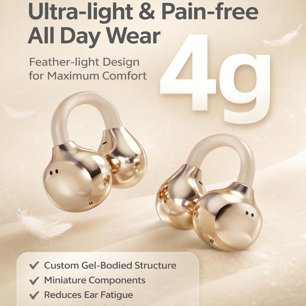Wireless Bluetooth Earbuds Earrings with LED Digital Display - xzqioue Official Imagery - 6