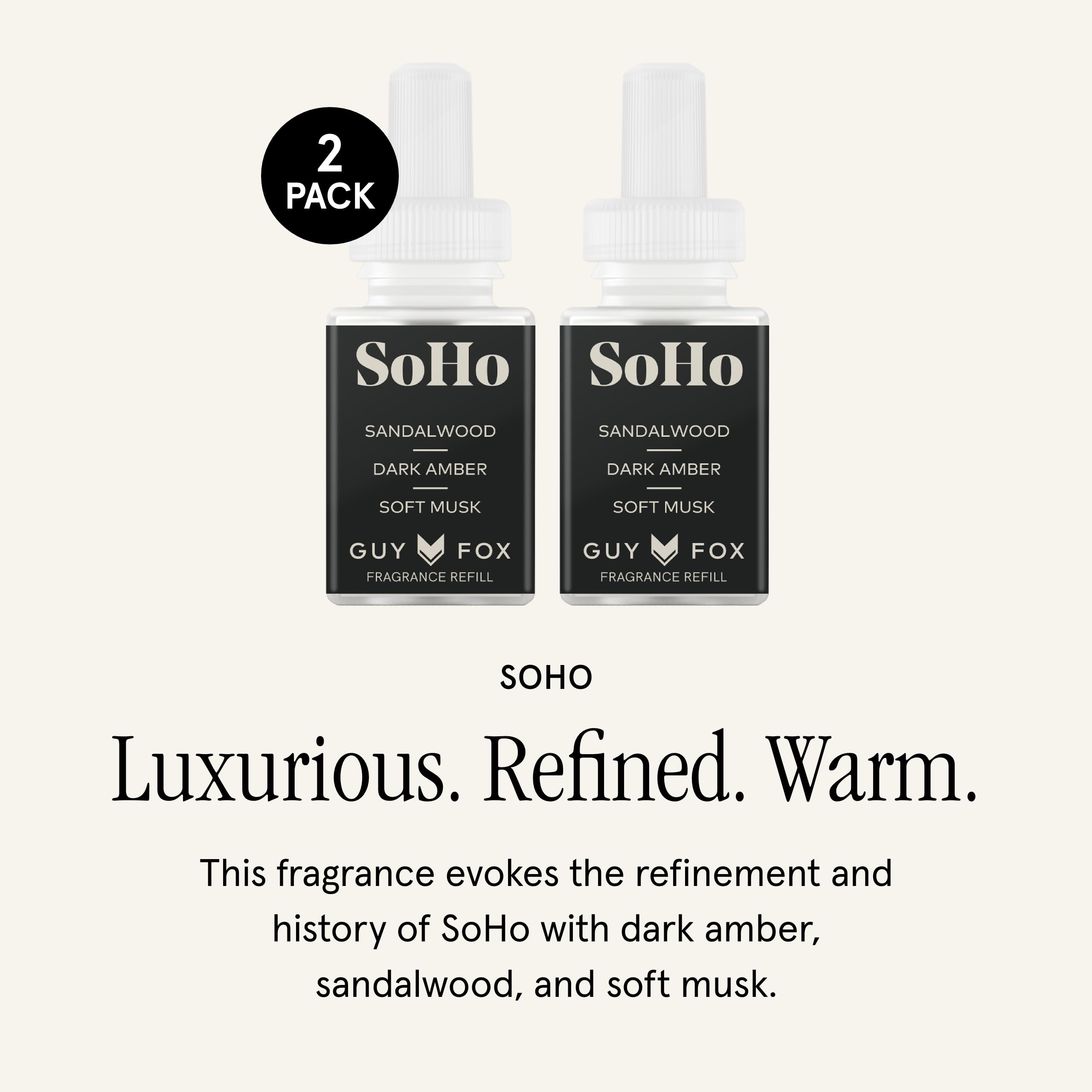 Pura x GUY FOX Home Diffuser Refill, 2 Pack, SoHo - Pura Official Product View 2