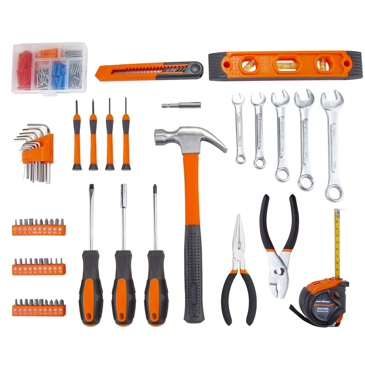CARTMAN 152 Piece Household Tool Set Orange Hand Kit With - CARTMAN Official Imagery - 4
