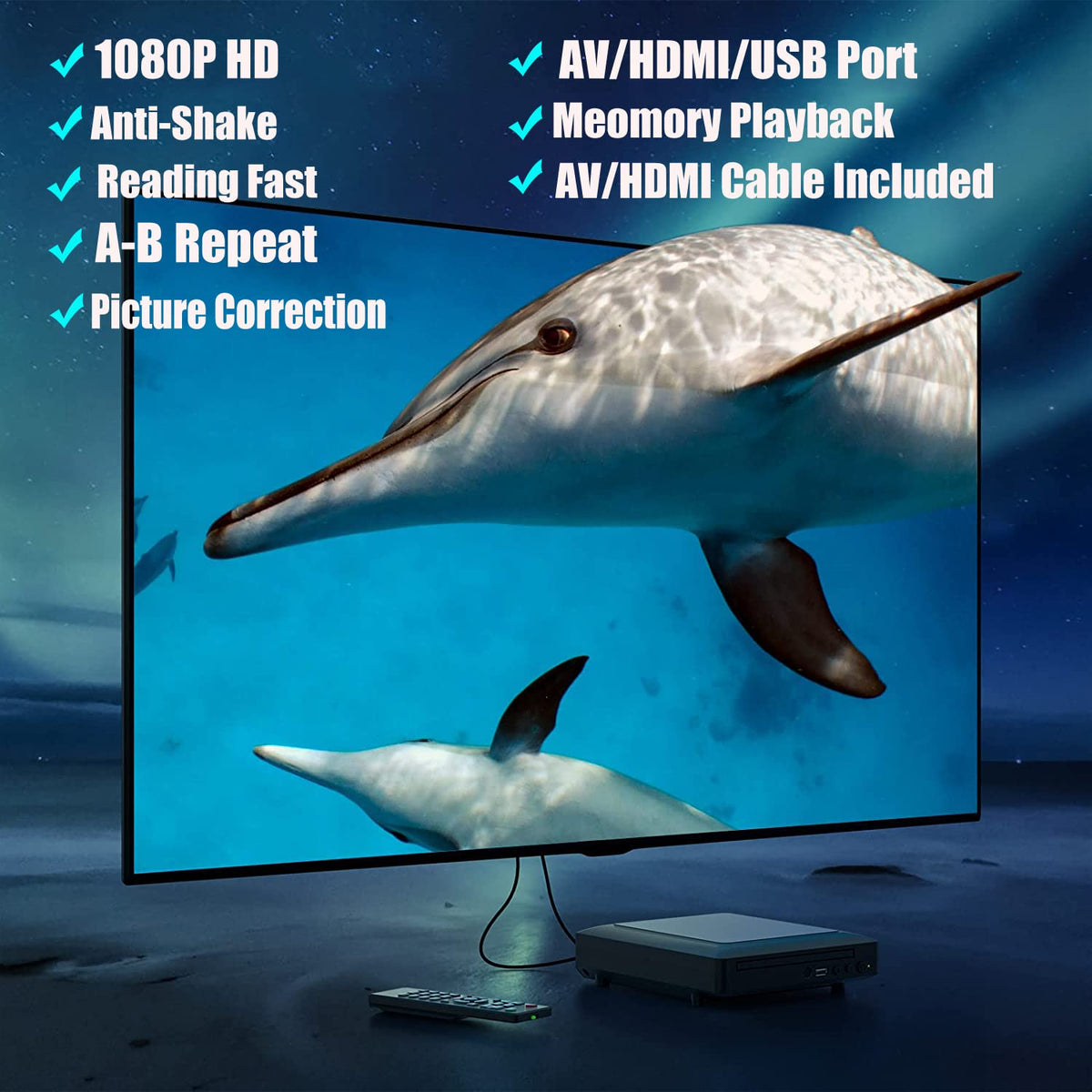 Mini HD DVD Player CD Players for Home DVD Players for TV - Ceihoit Official Imagery - 2