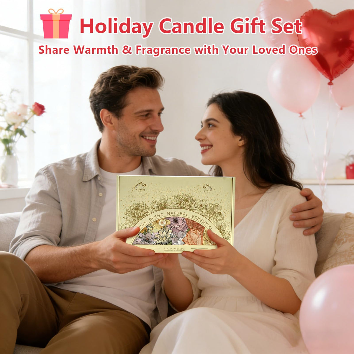 Scented Candles Gift Set for Women 6 Pack Aromatherapy - PELN Official Imagery - 3