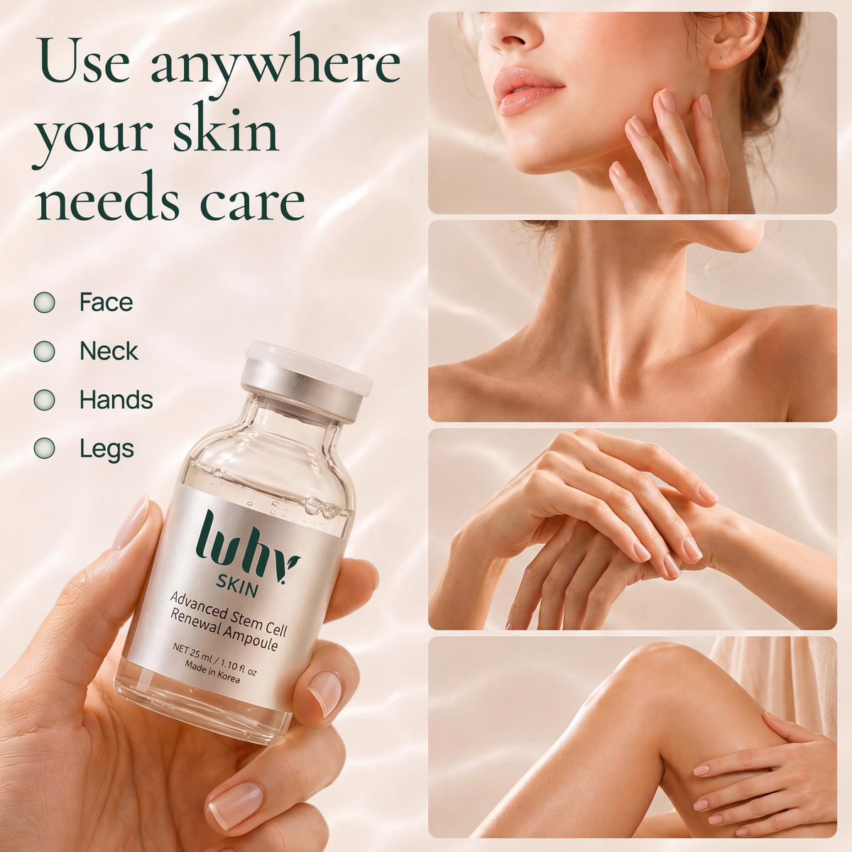 Stem Cell Serum for Face - LUHV Skin Official Imagery - 5