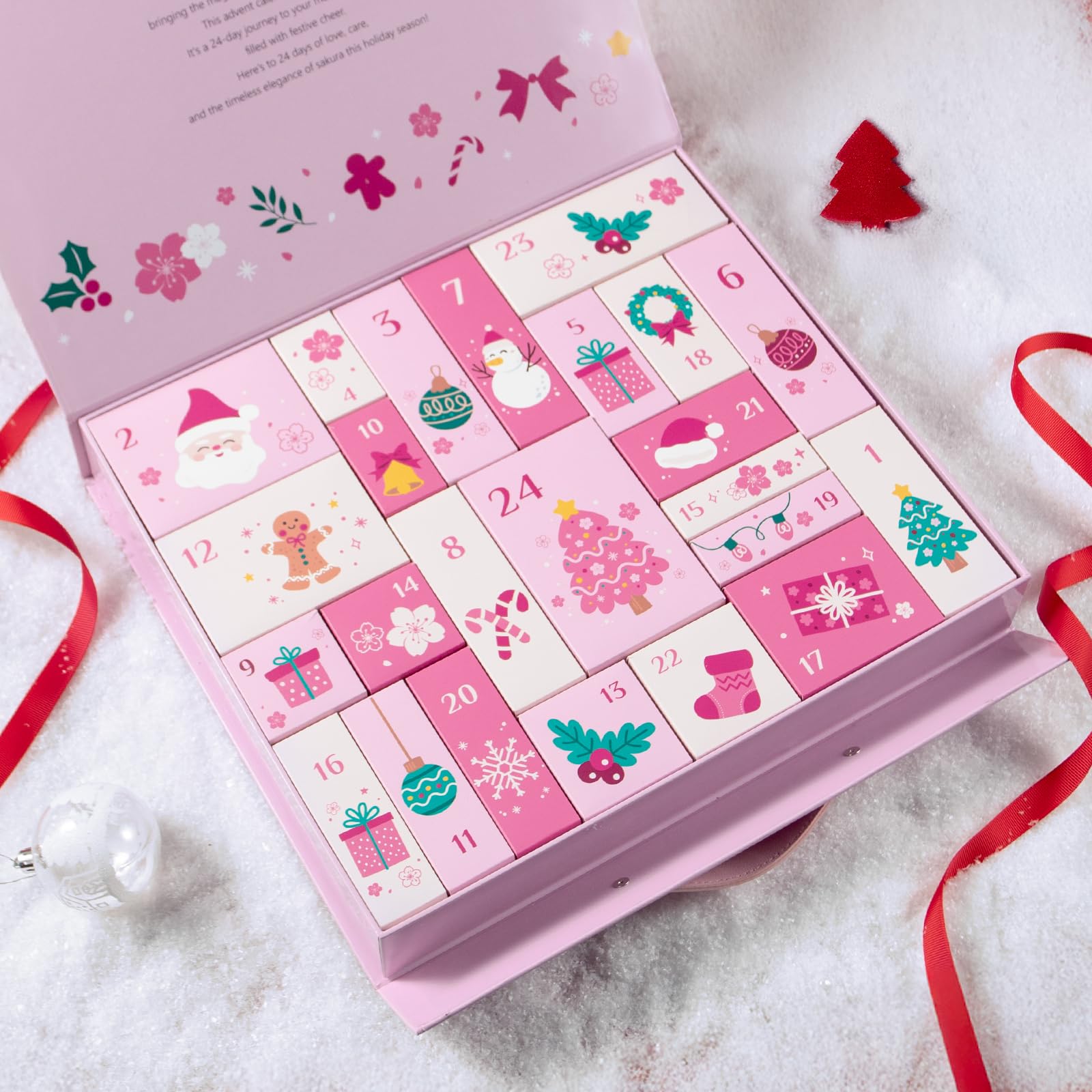 LAIKOU Japan Sakura Beauty Advent Calendar 2025, Christmas Gifts - LAIKOU