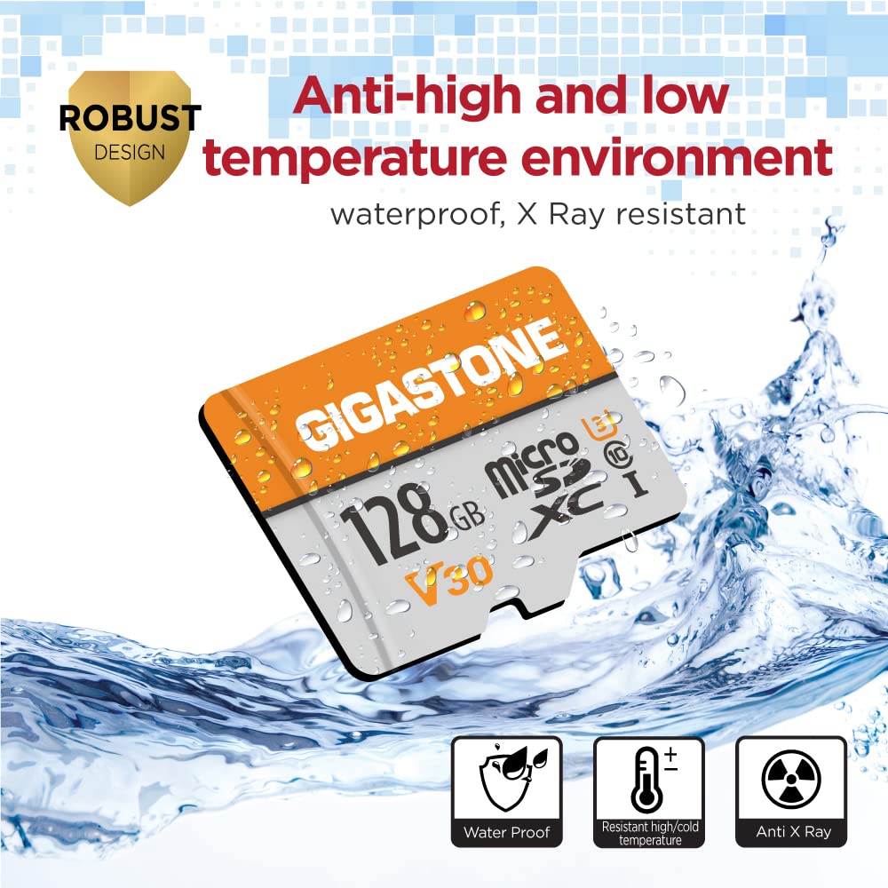 GIGASTONE 128GB Micro SD Card 2 Pack A1 V30 4K Video - Gigastone Official Imagery - 7
