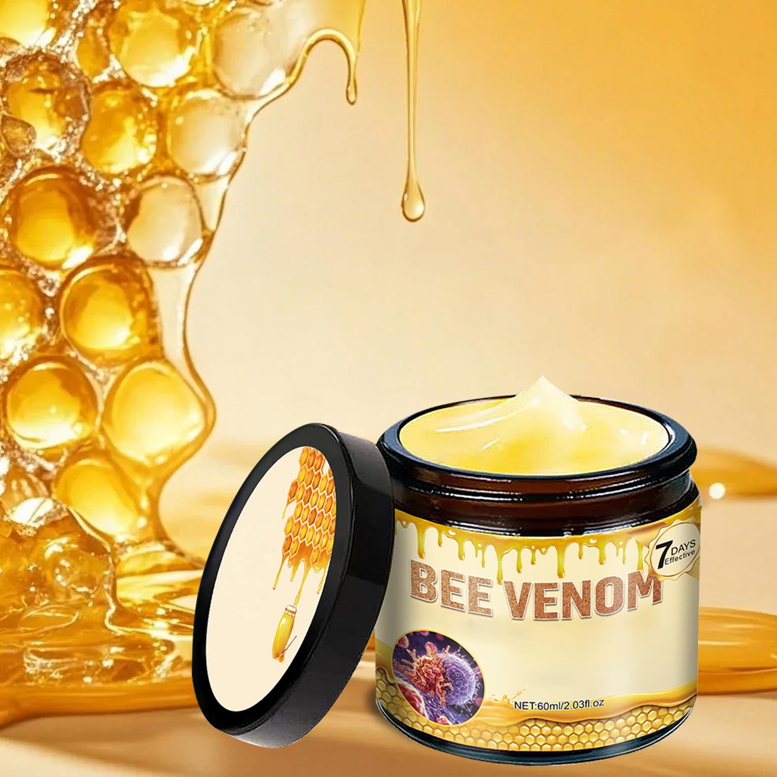 COPFASTOK Bee Venom Cream skincare agent, two jars of daily face moisturizer with bee venom for nourishing skin.