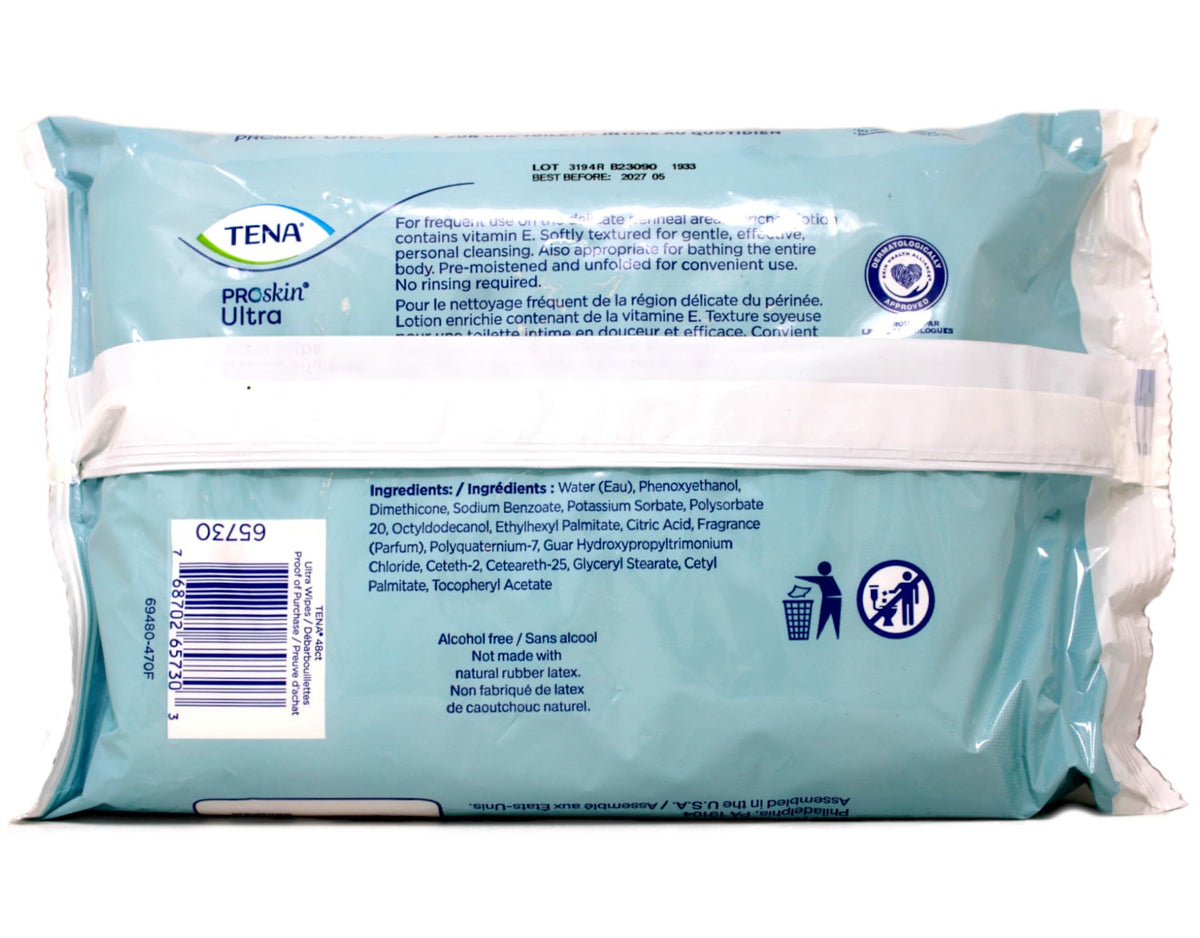 Tena ProSkin Ultra Personal Cleansing Wipe 7 9 10 x 12 5 - TENA Official Imagery - 4
