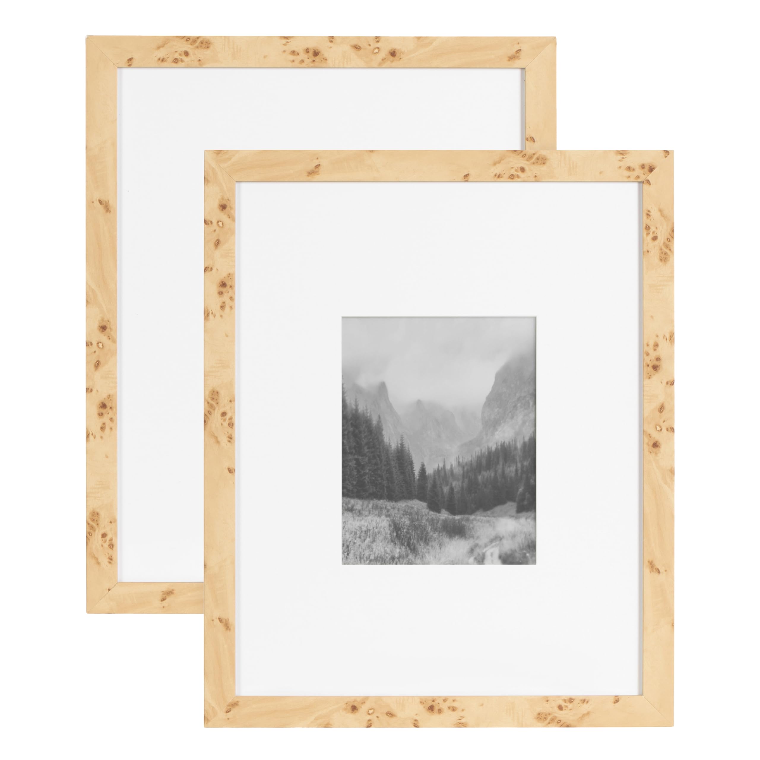Kate and Laurel Burlock Transitional Faux Burlwood Picture Frame - Product Imagery