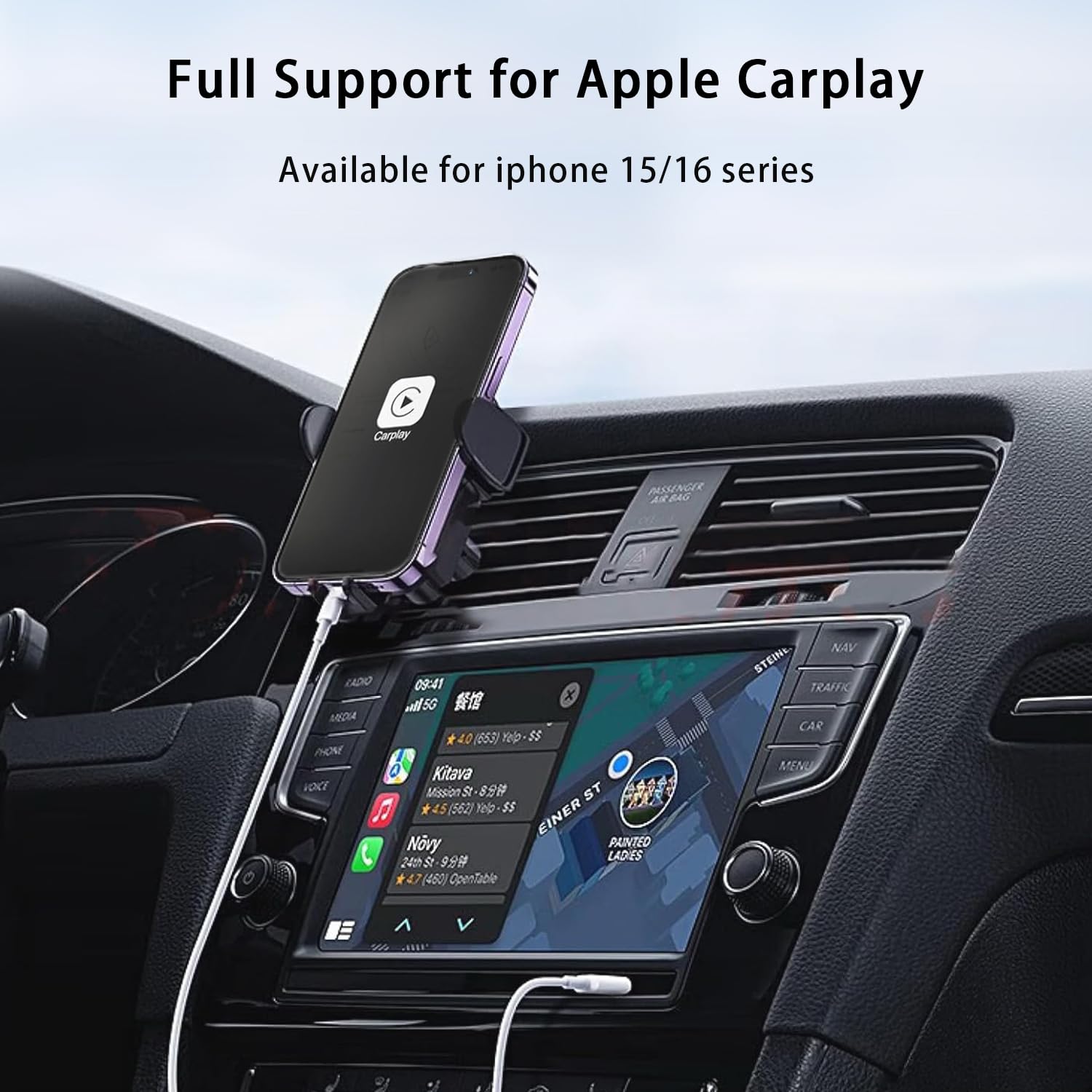 LSSBUUD Apple CarPlay cable for iPhone 15/16/17 Pro Max, electronic car charger and charging cable for vehicle use.