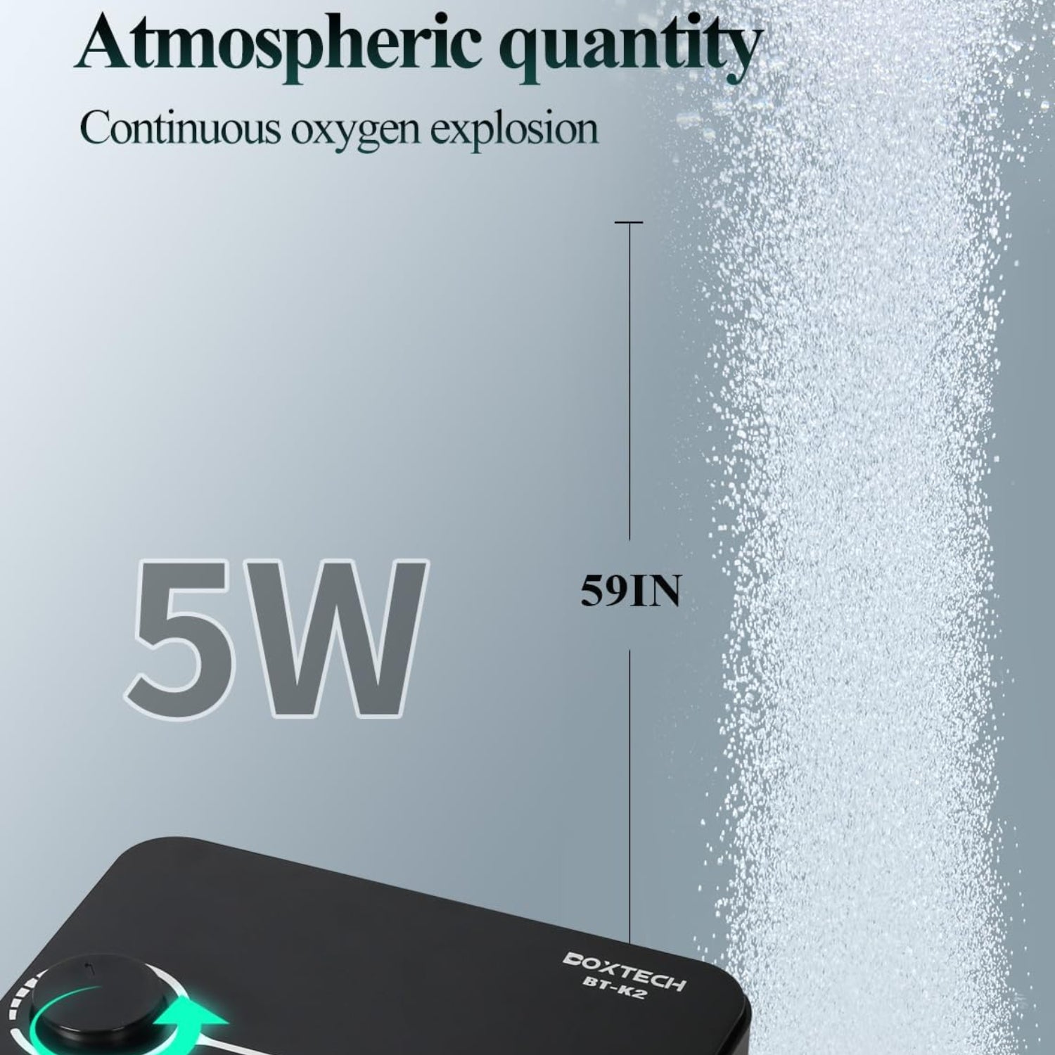 UPETTOOLS aquarium air pump for fish tanks, ultra-quiet and powerful bubbler providing aeration and oxygenation for aquatic life.