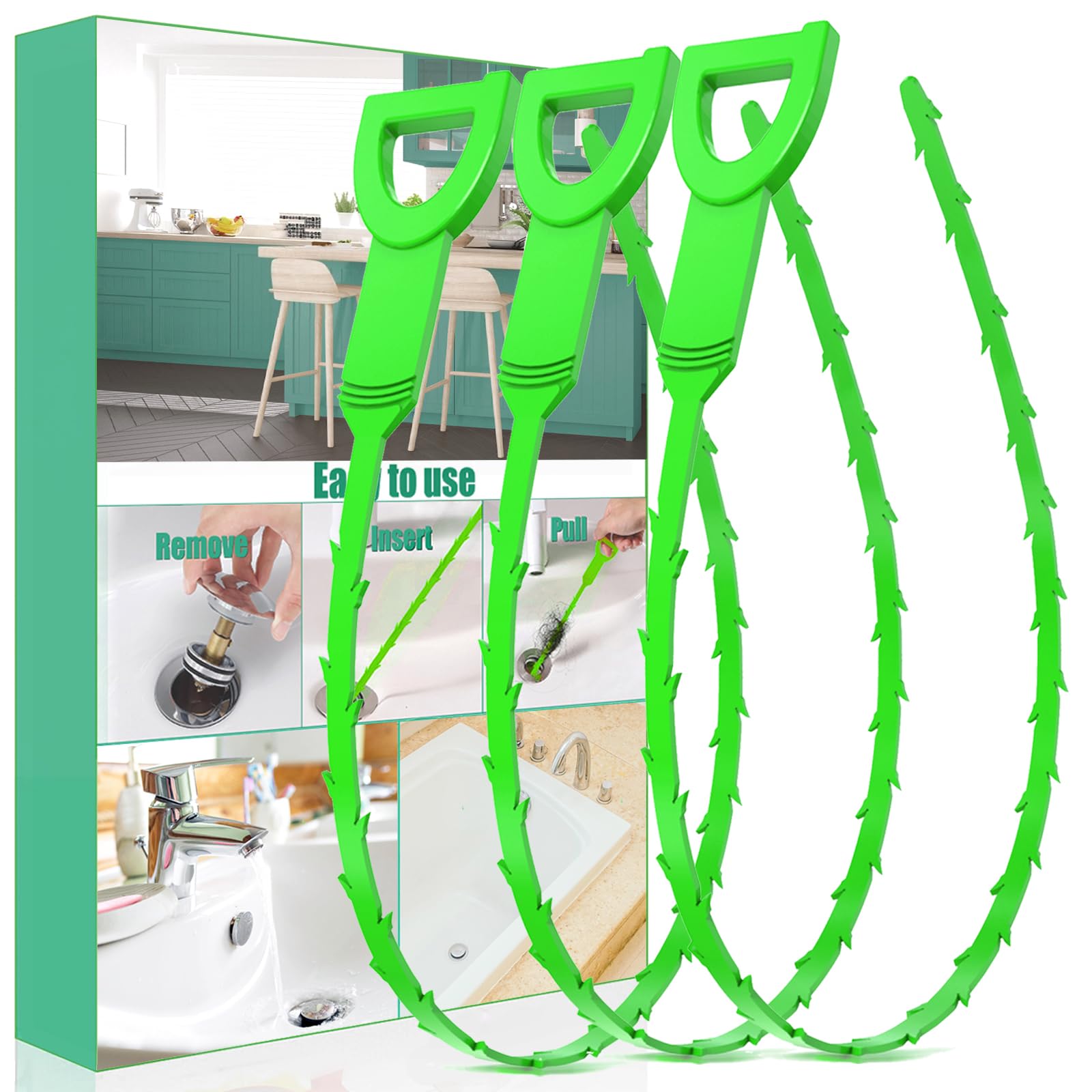 ARCTIC EAGLE Drain Snake Hair Drain Clog Remover - 3 Pack Shower - ARCTIC EAGLE Official Product View 9
