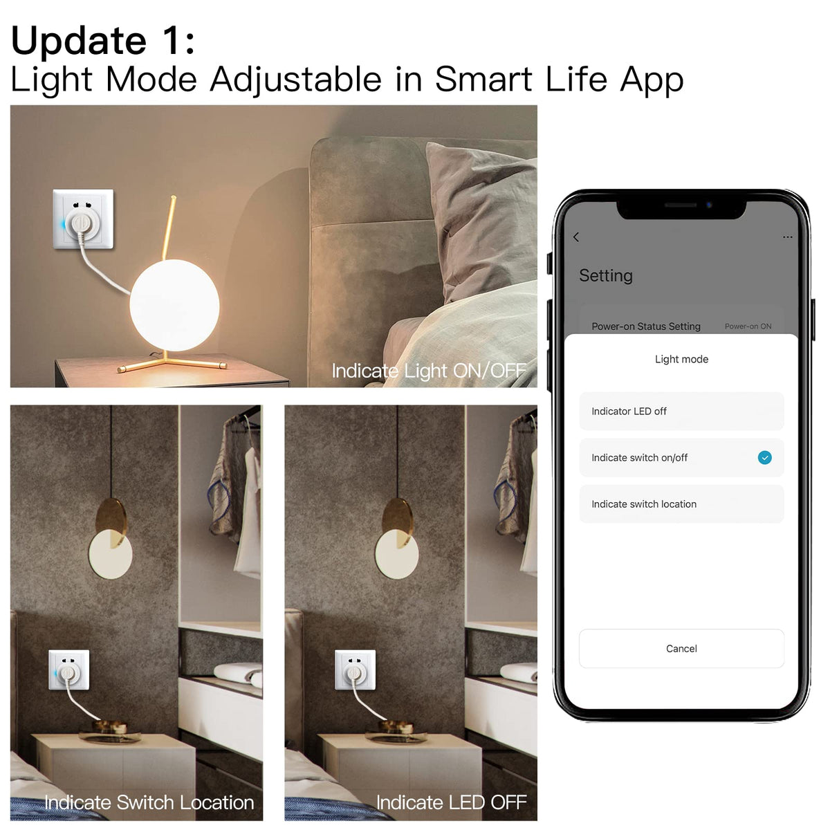 MoesGo Smart Dimmer Plug WiFi Plug in Dimmer for Lamps White - MoesGo Official Imagery - 3